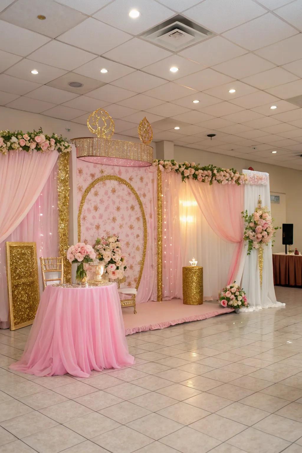 A cohesive color scheme makes the beauty of your quincea&ntilde;era better.