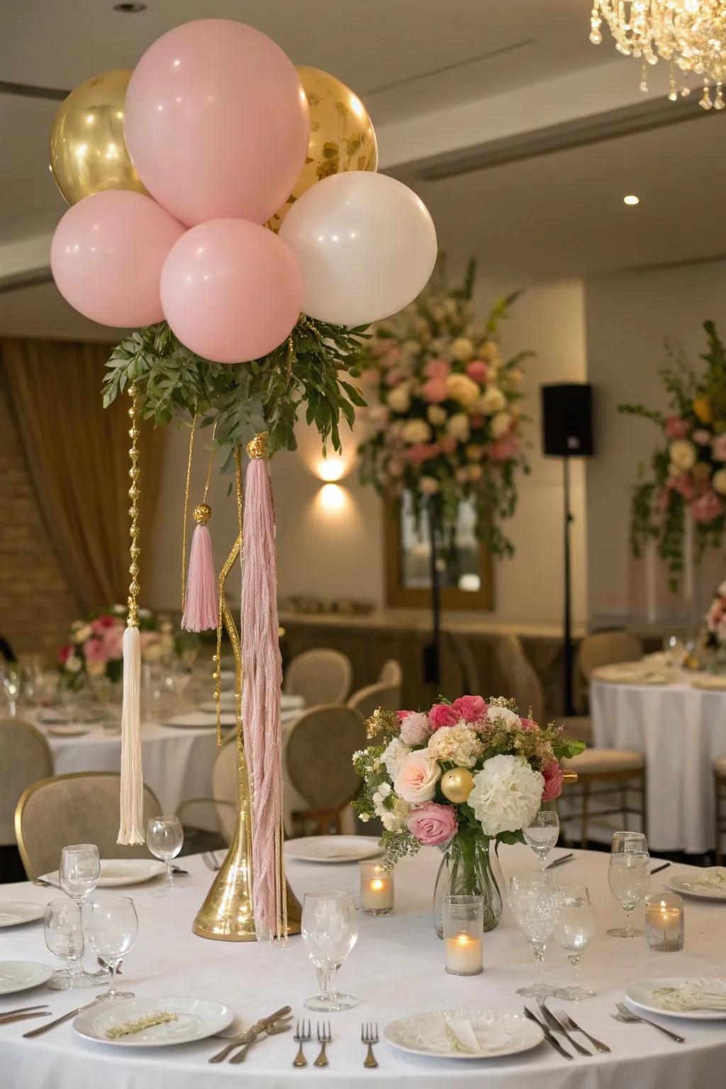 Creative air displays introduce a lively and playful touch.