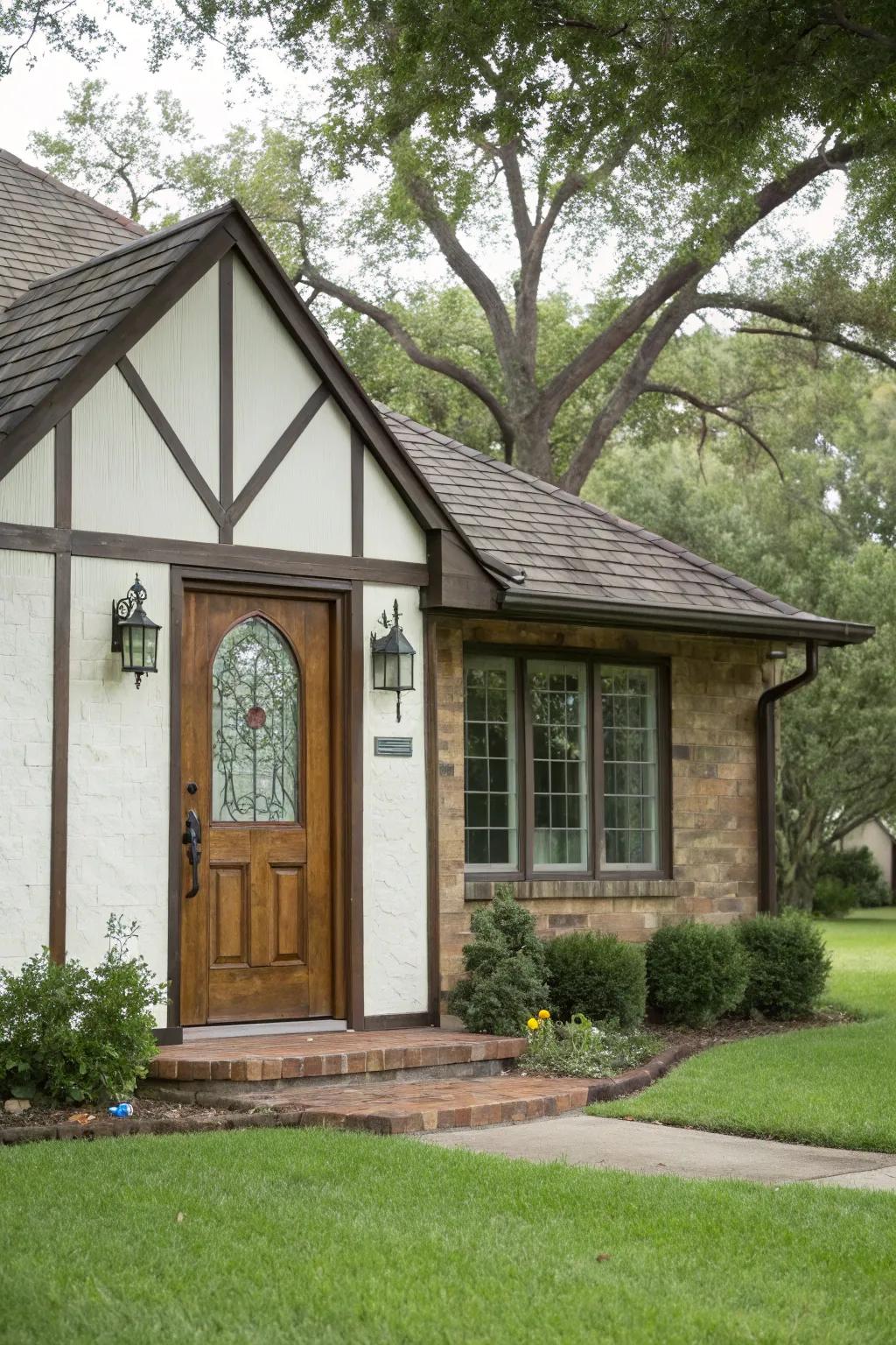 Tudor-inspired portals offer a hint of elegance.