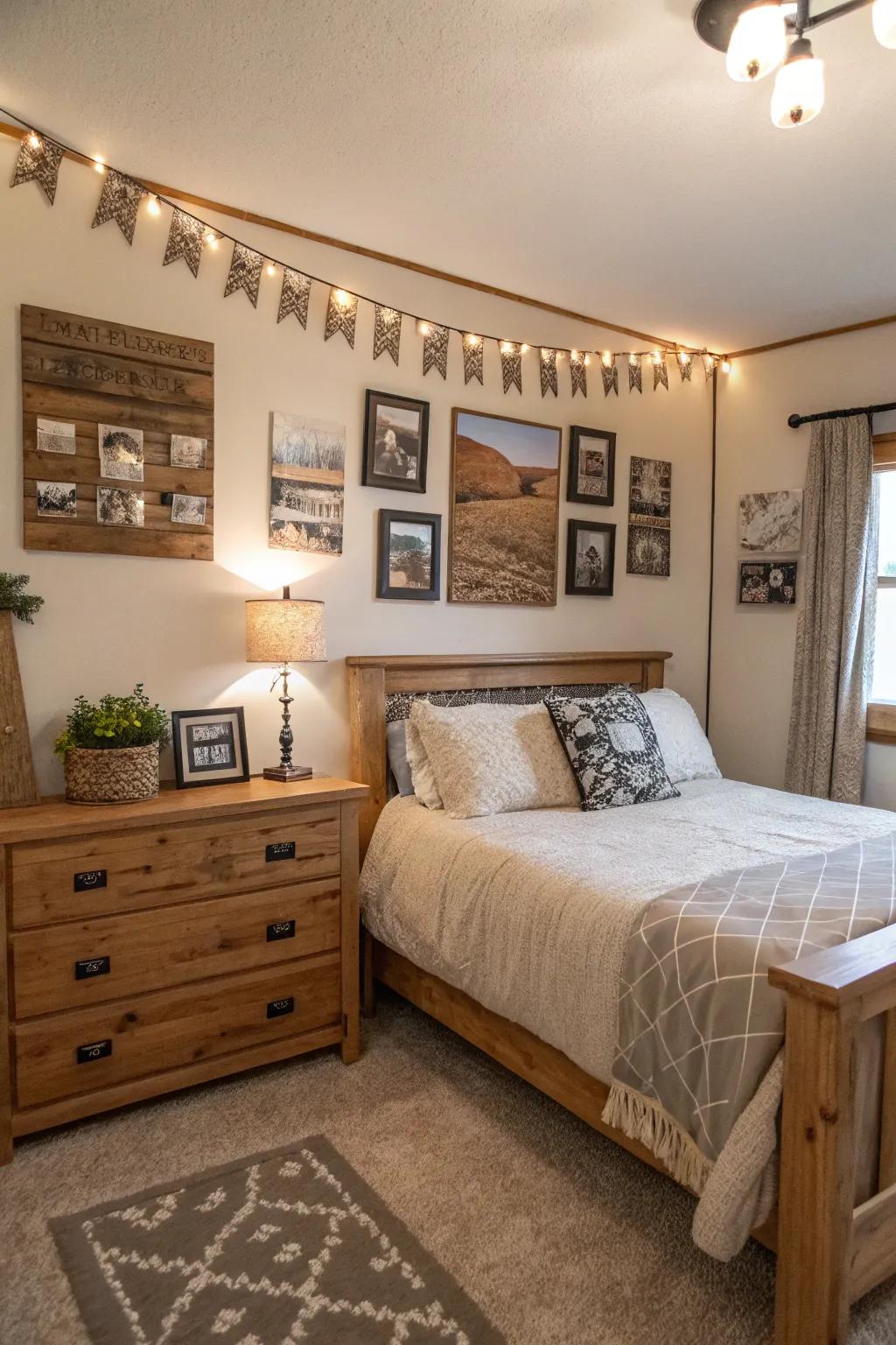 Personal additions give the setting unique appeal.