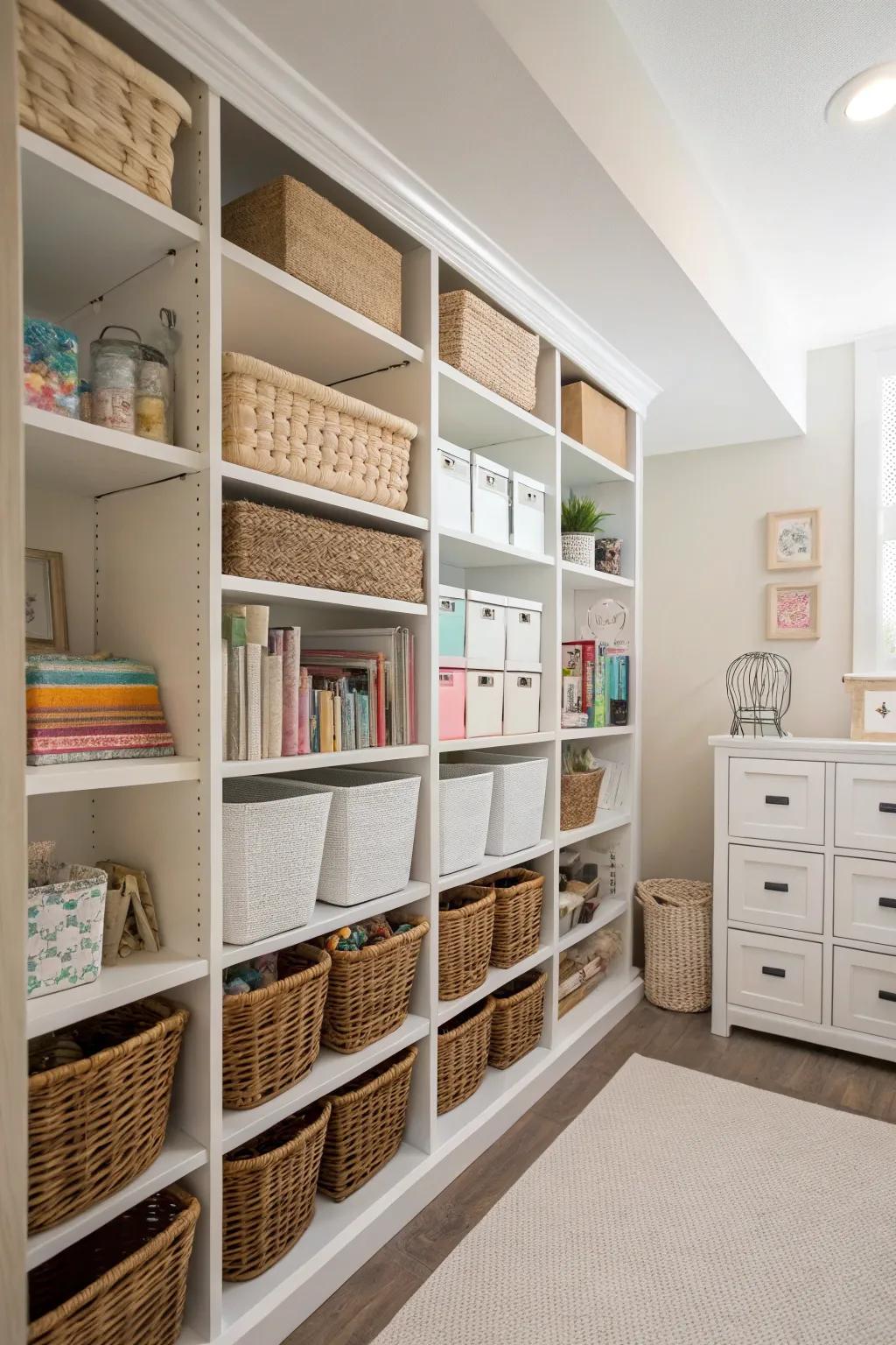 An organized space that feels serene and functional.