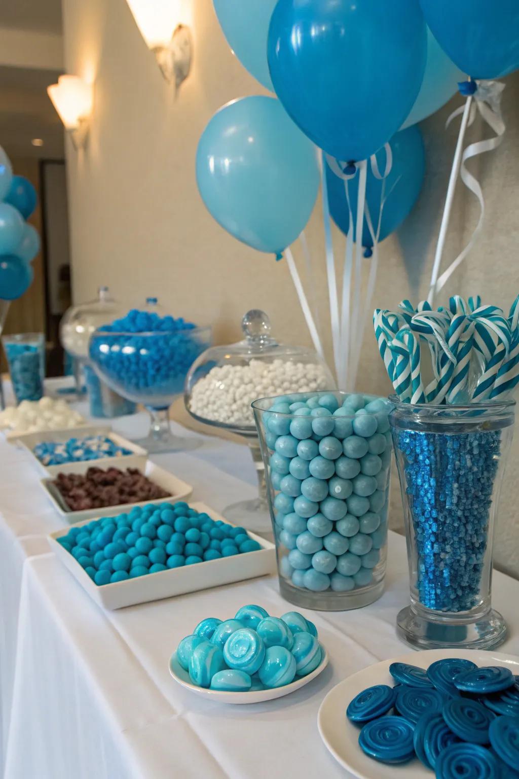 An amalgamation of varied blue tones imparting depth and fascination.