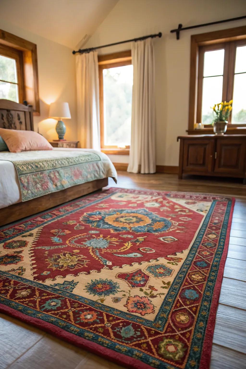 Lighting can dramatically enhance the appearance of your rug.