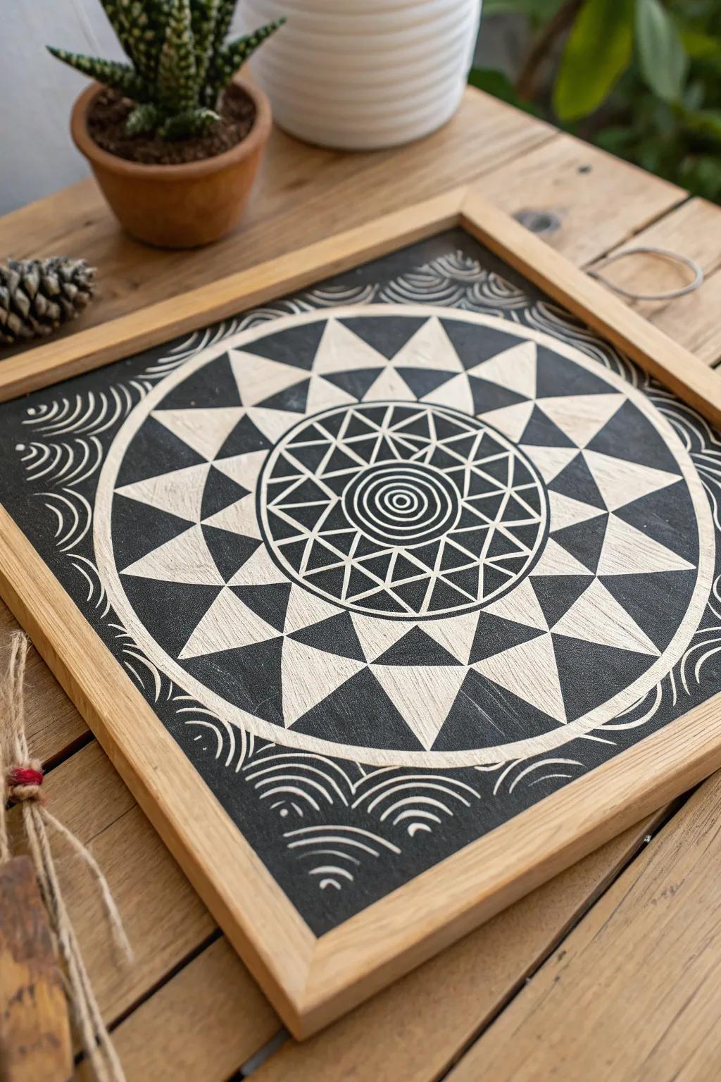 Embrace simplicity and elegance with handcrafted geometric patterns. Perfect for adding a modern touch to your d&eacute;cor.