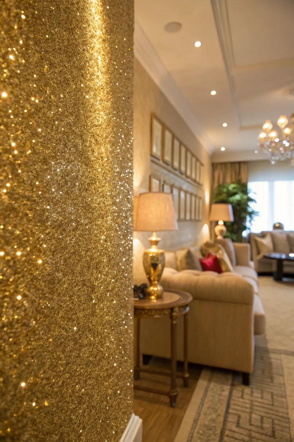 A shimmering surface contributes glamour and sparkle to your photo sessions.