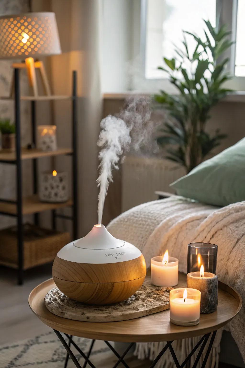 Scent therapy adds a calming aroma.