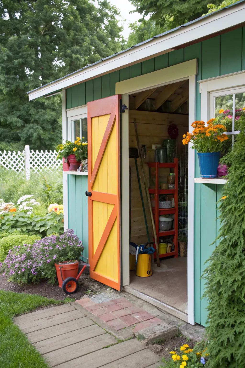 A split door enhances functionality and charm.