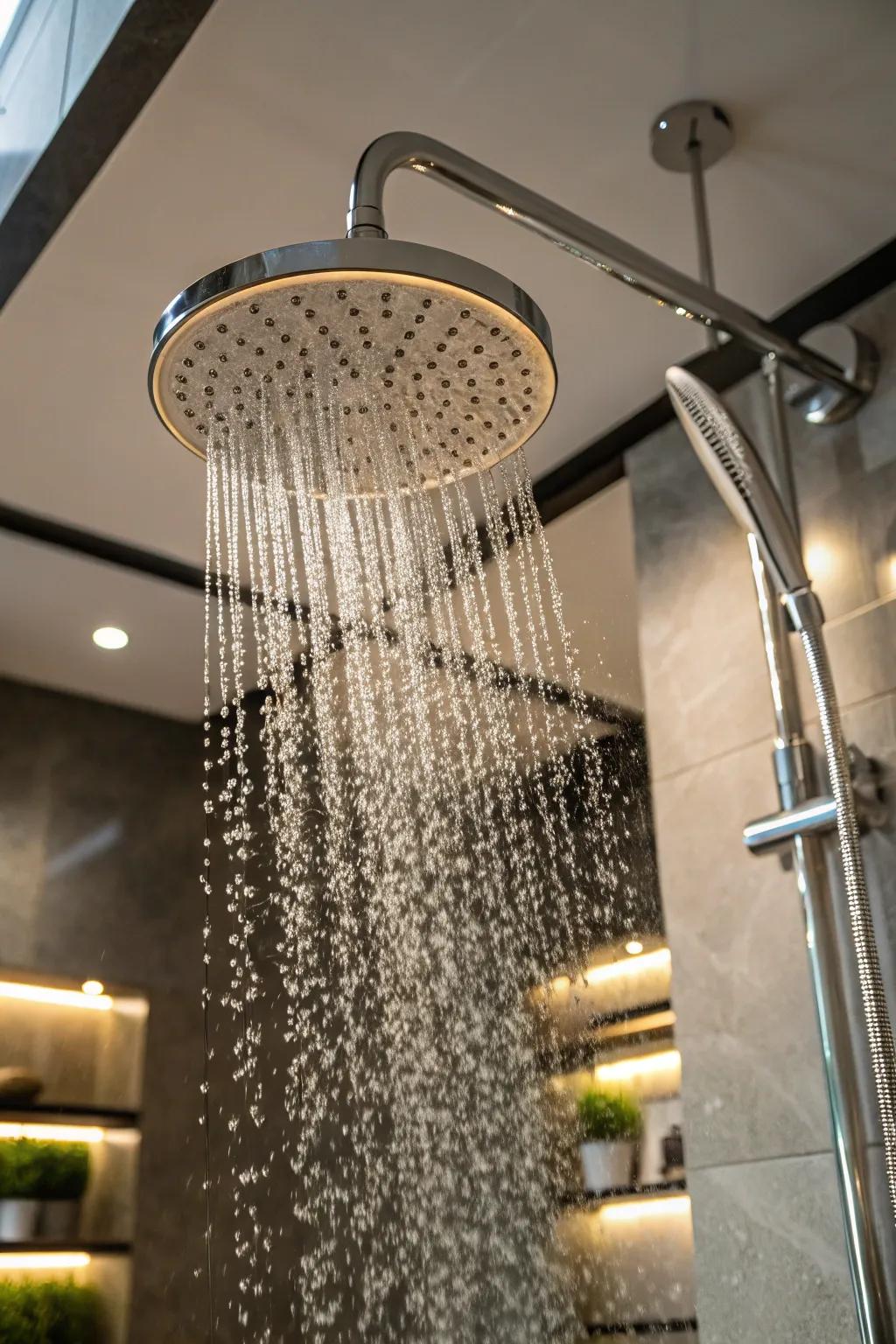 Revel in the luxury of a rain shower.