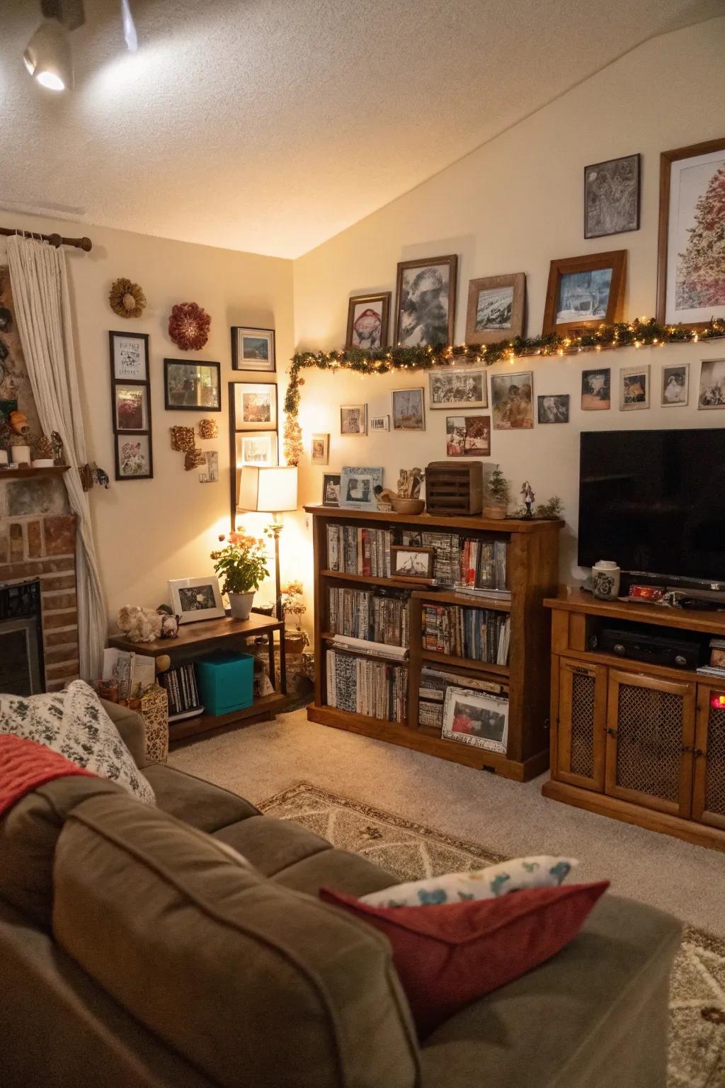 Your living room is made entirely unique by personal touches.