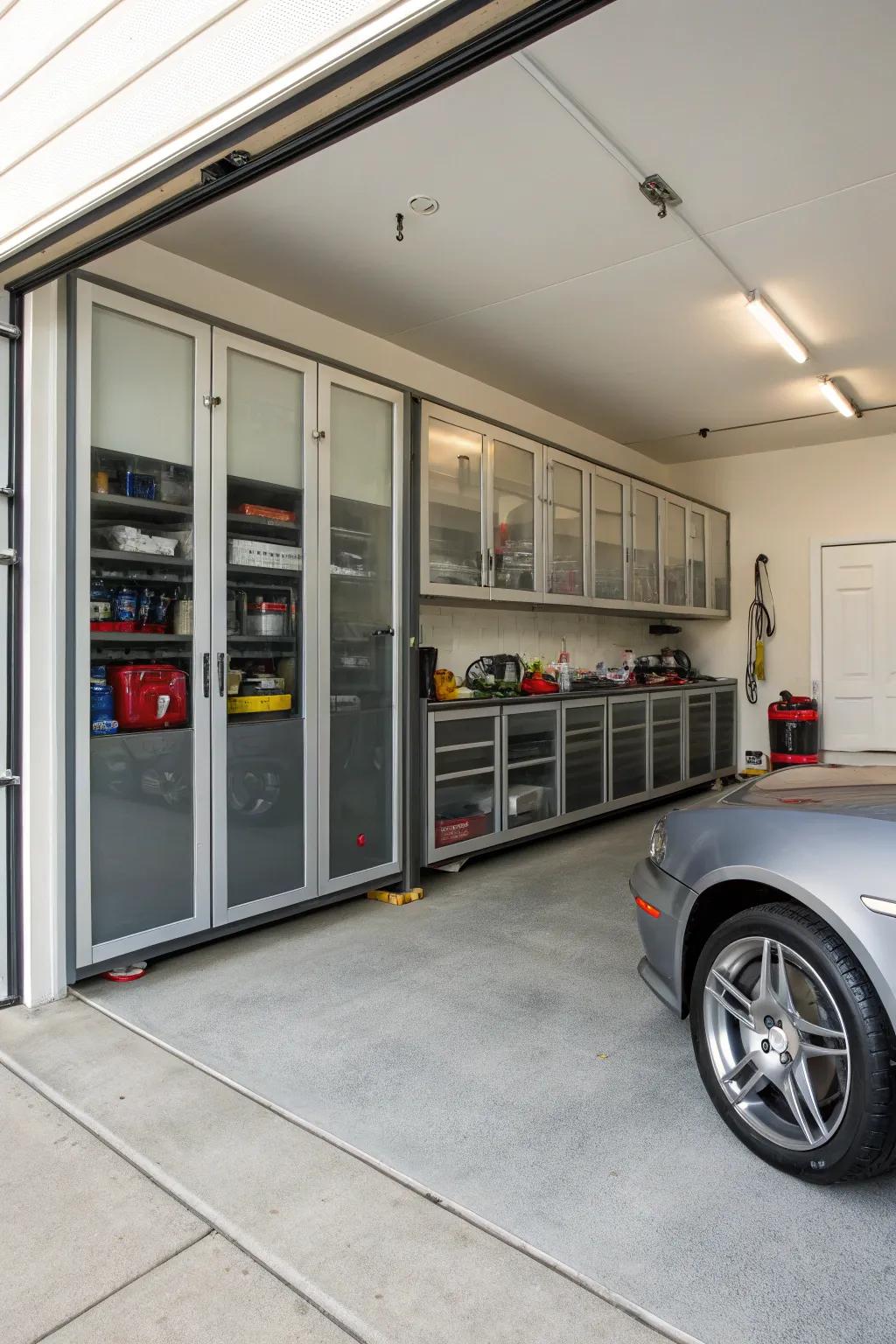 Hide things away with a small closet setup.