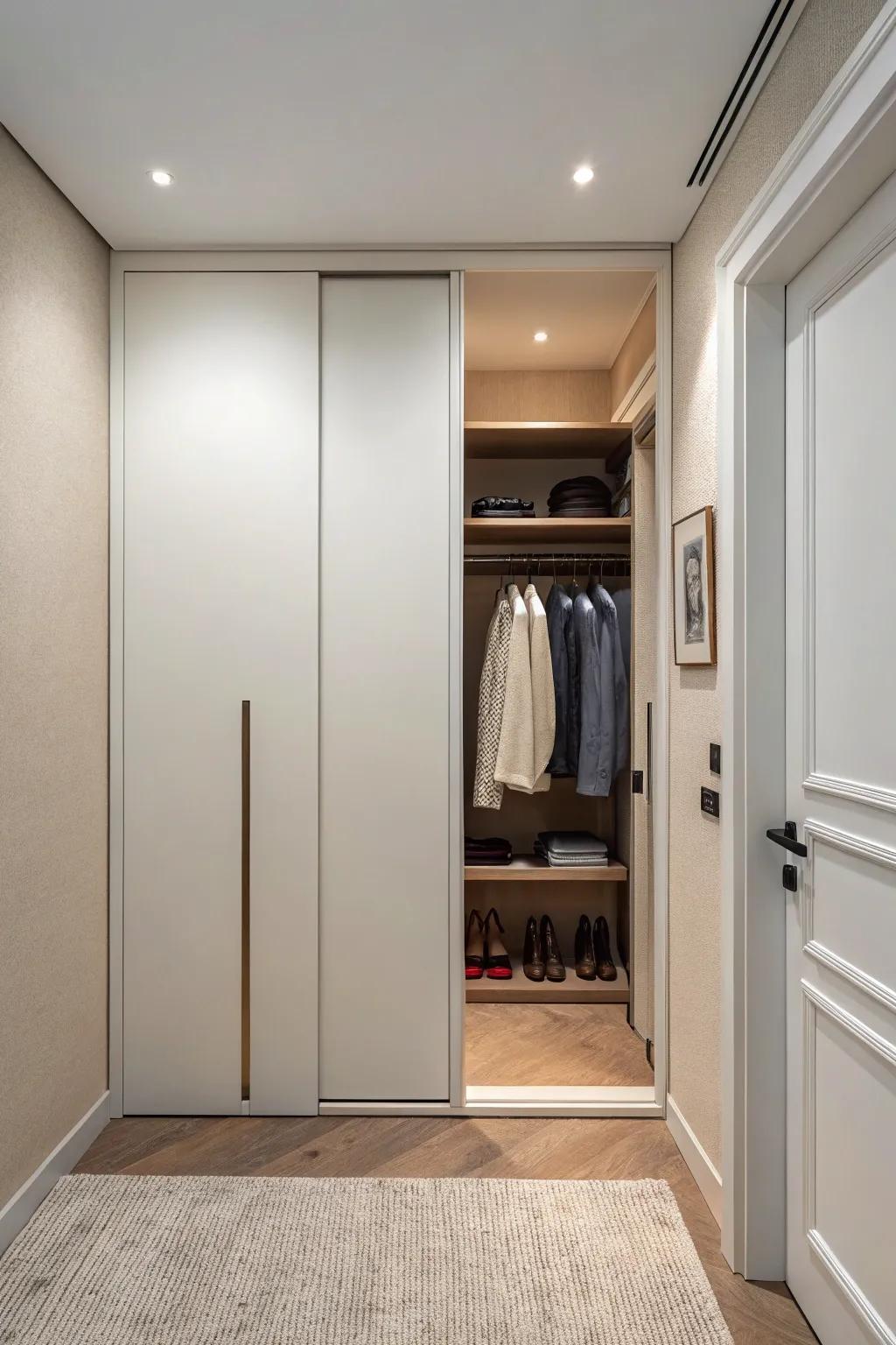 Concealed doors provide a seamless, element of mystery.