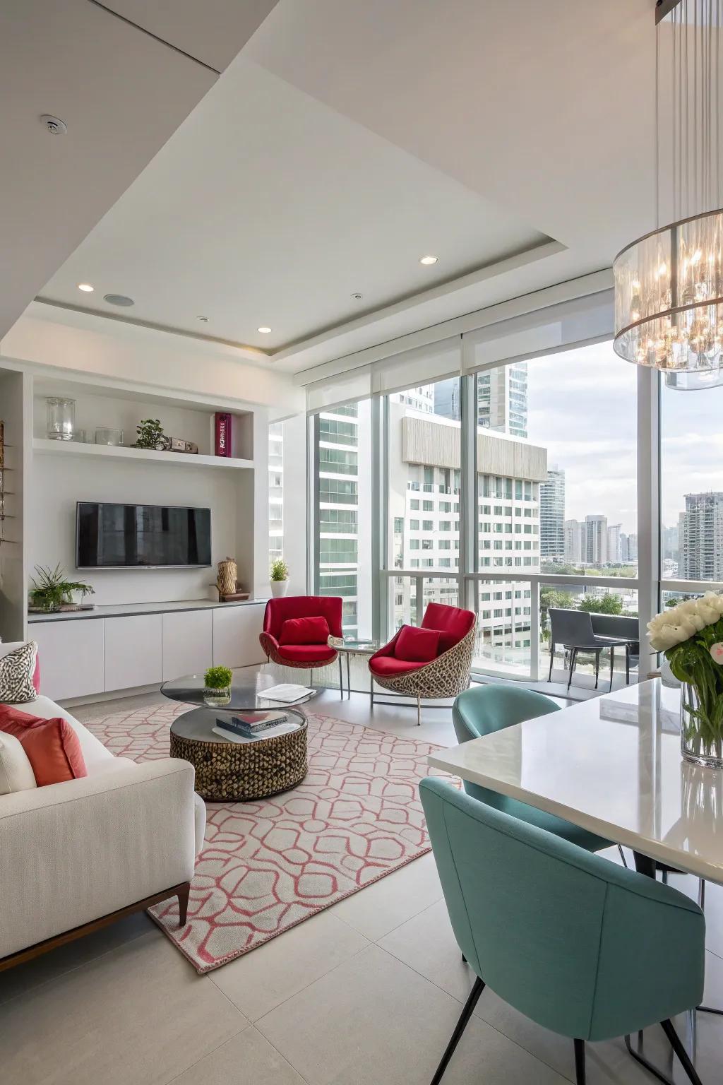 Modern themes keep condos fashionable.