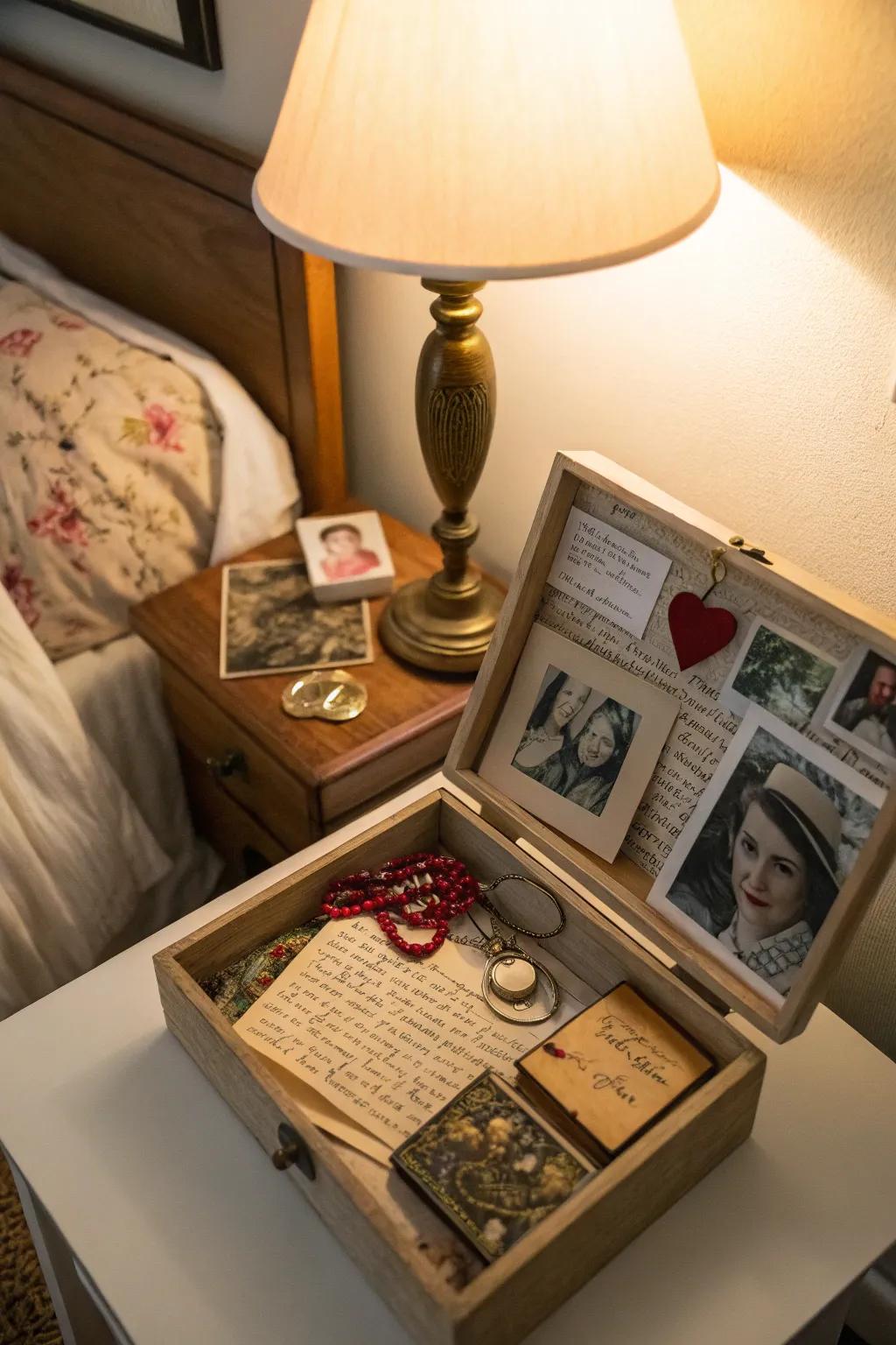 Maintain romance dynamically through a romantic shadow box.