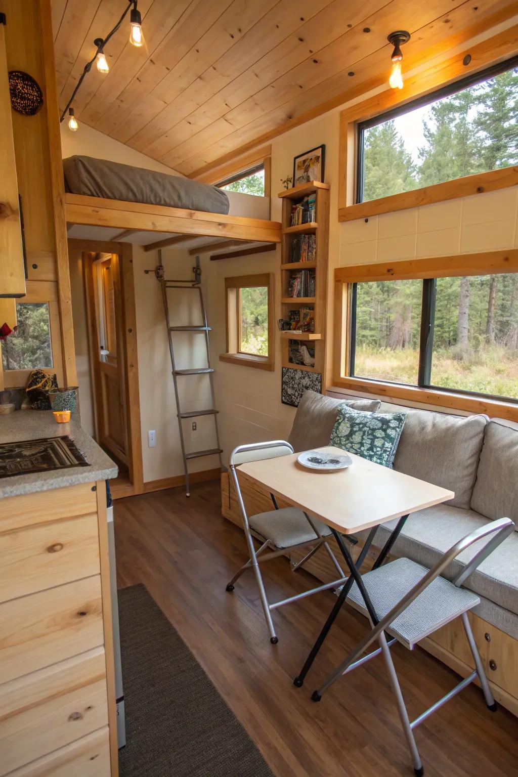 Compact living spaces are crafted with precision and creativity in small homes.