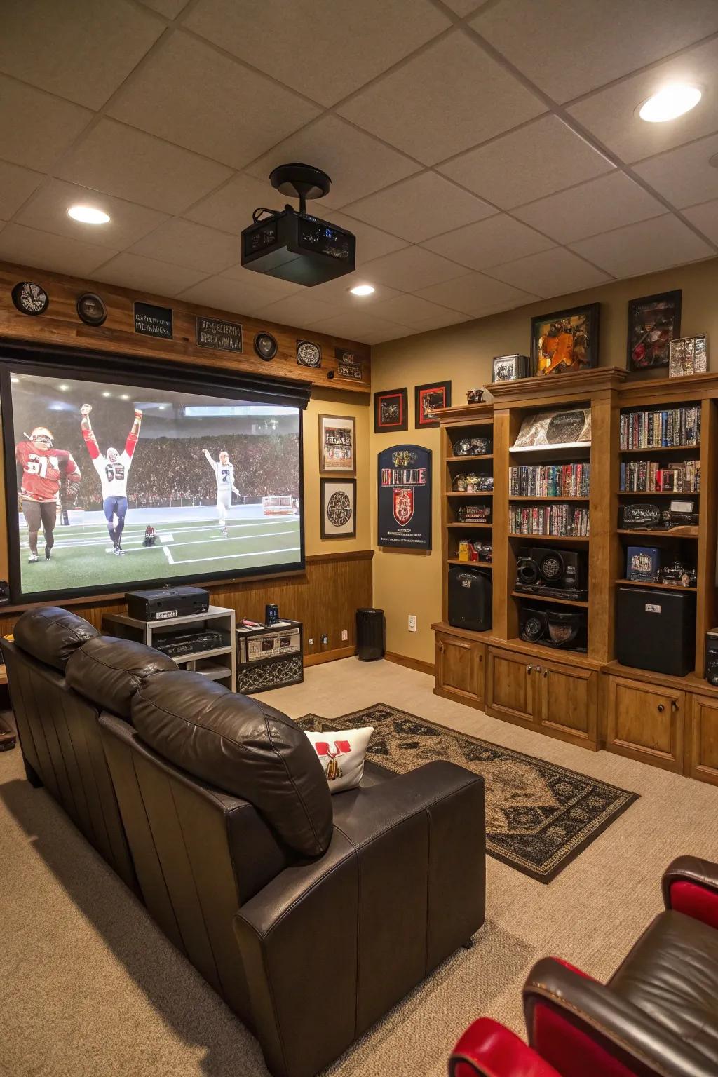 A movie projector system takes the entertainment experience to the next level.