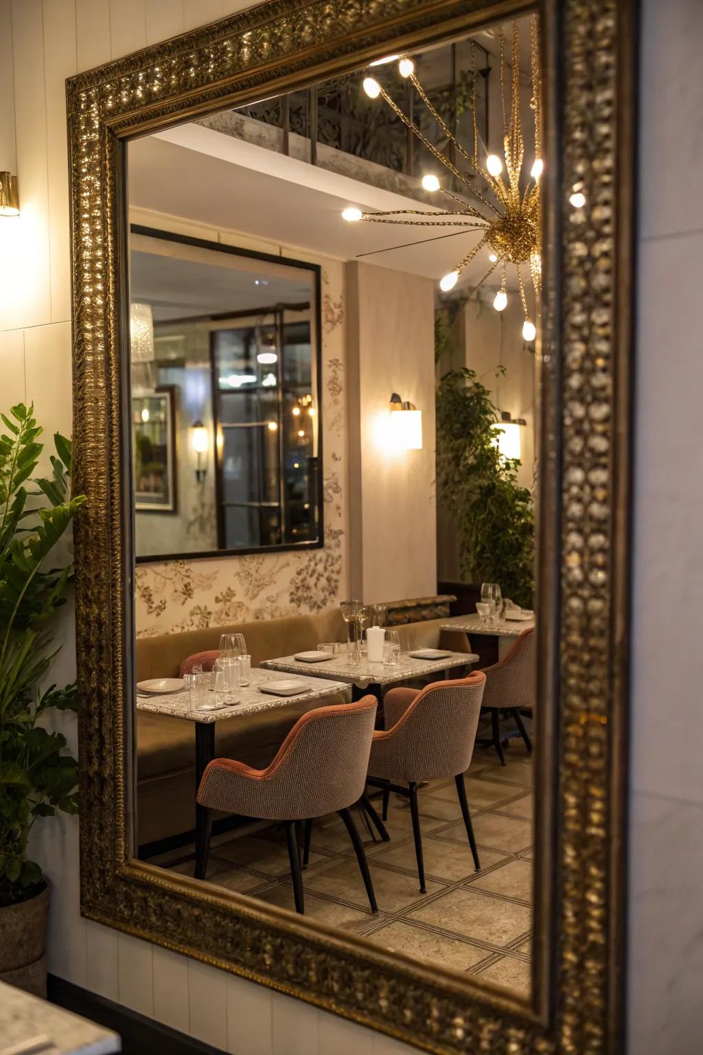 Mirrors can significantly increase the perceived size of a room.