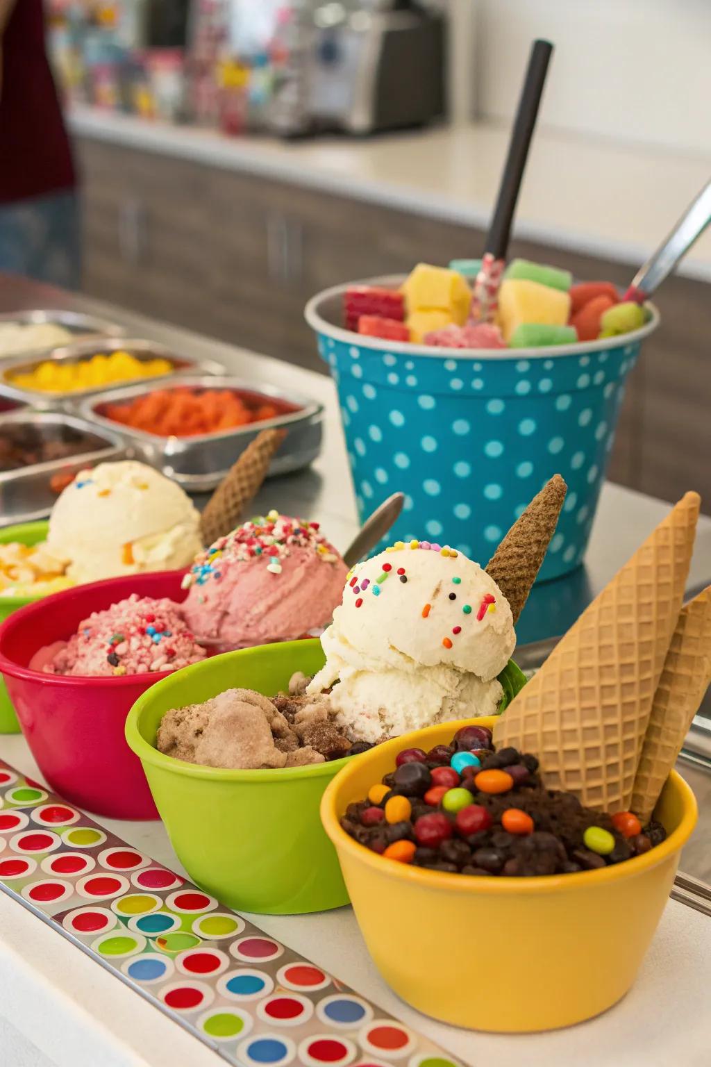 A delightful DIY sundae bar for sweet summertime treats.