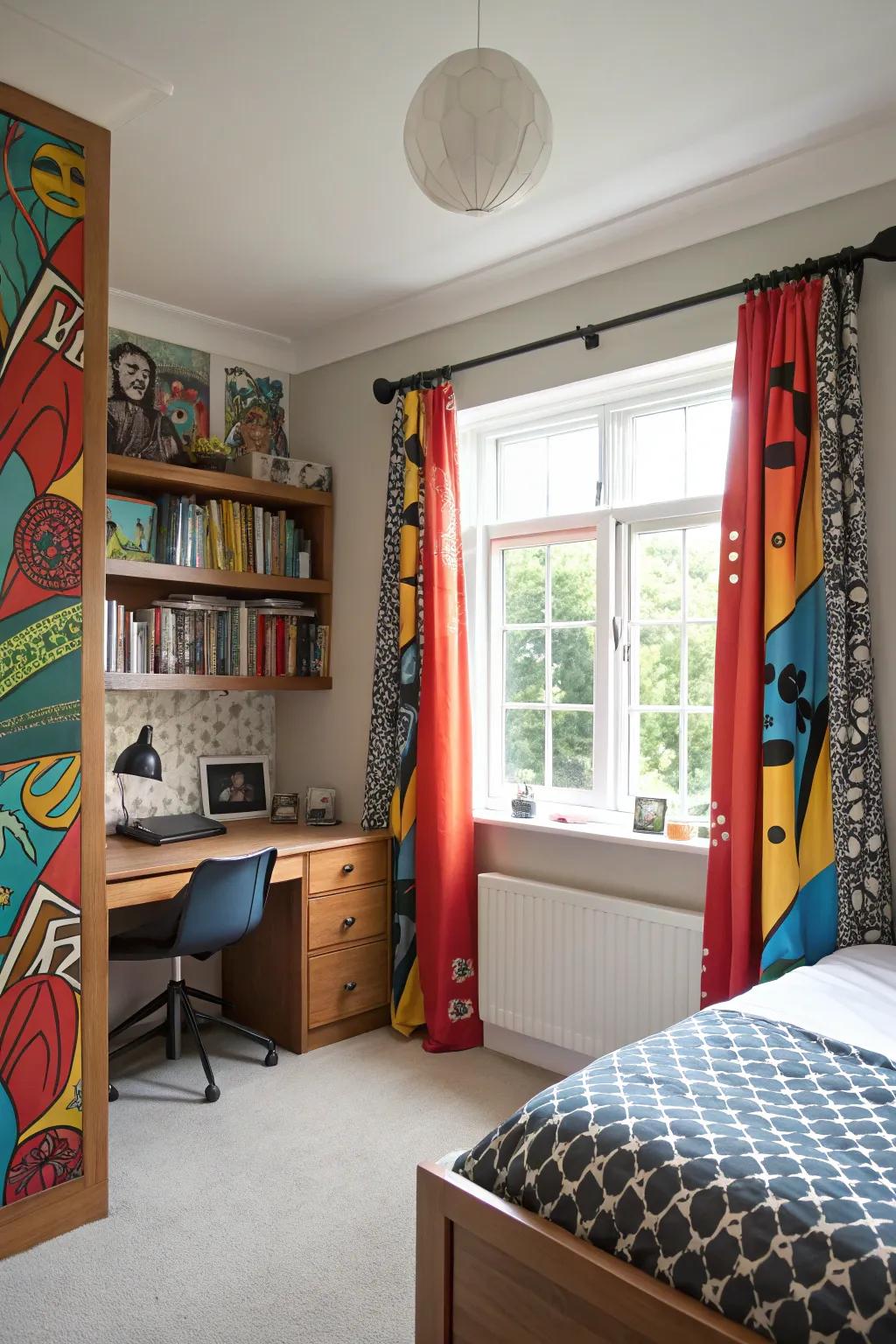 Vibrant prints add a splash of creativity and energy.