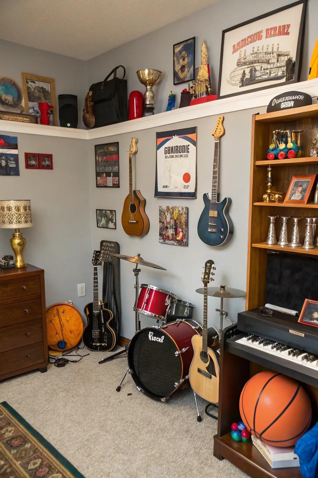 Individual decor reflects the teen's personality.