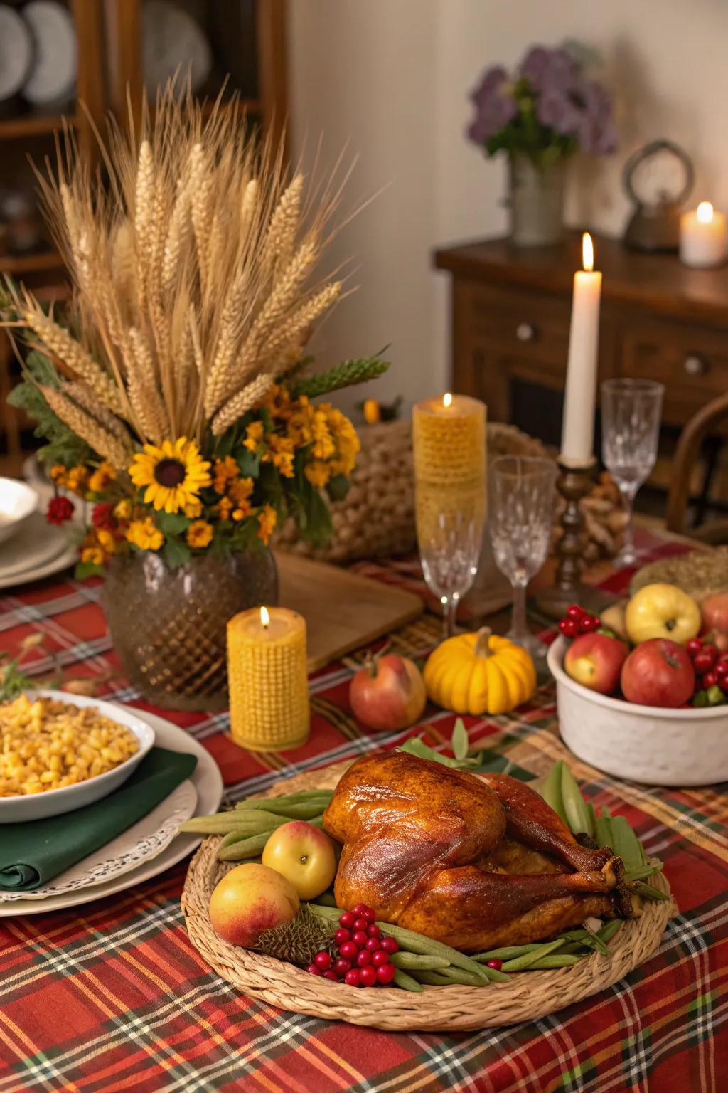 Celebrate the season using crop-themed decor.