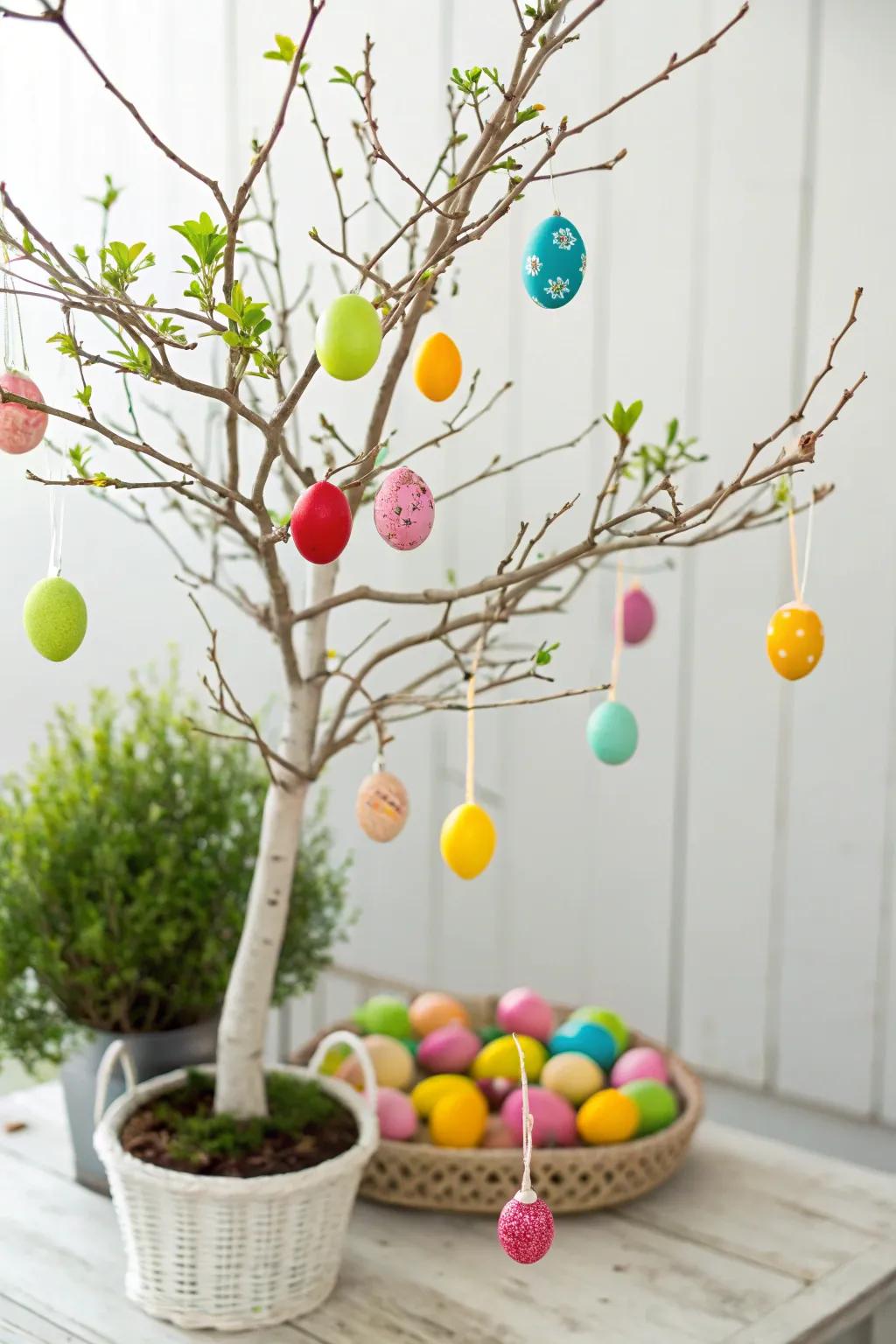 An eccentric egg tree to celebrate Easter.