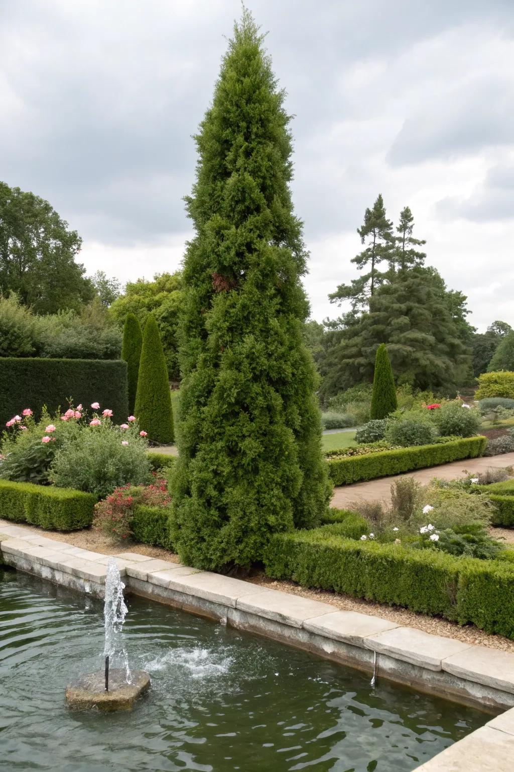 Employ Arborvitae as an accent to accentuate garden focal points.