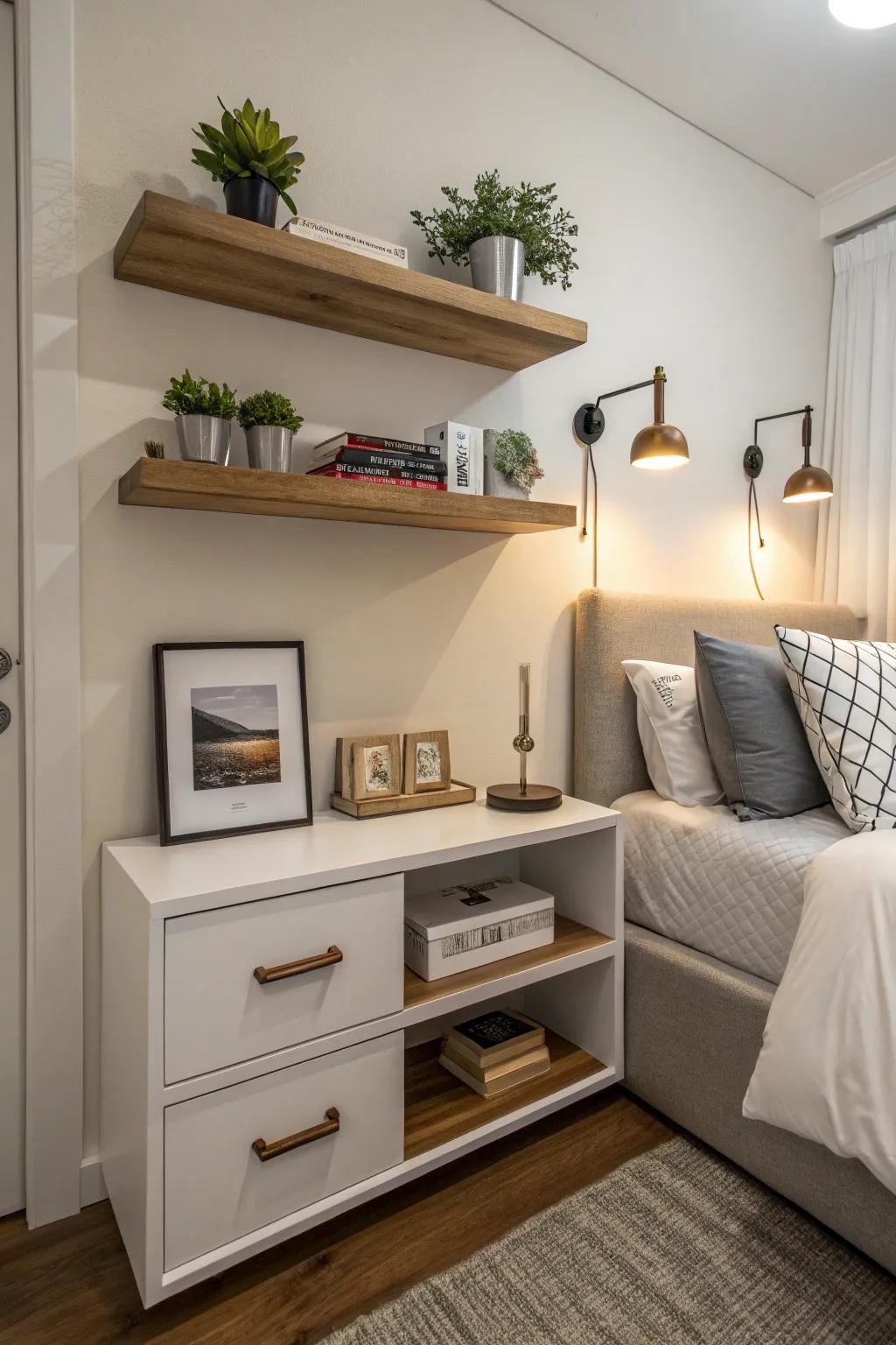 Elevated designs provide style and functionality in small areas.