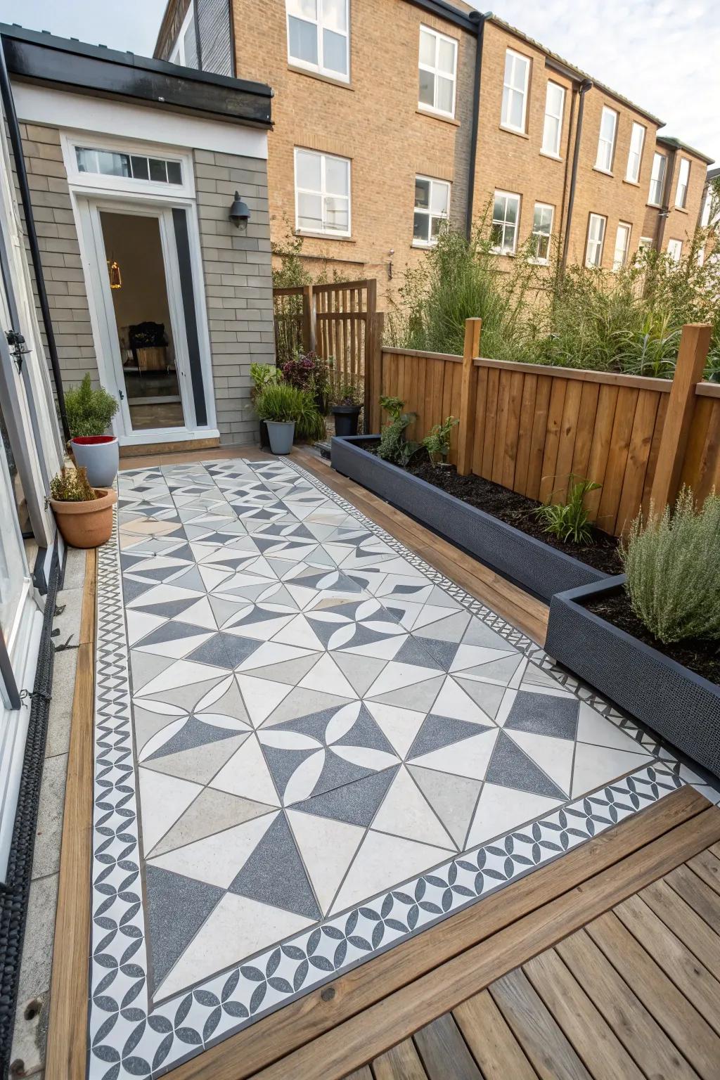 Deck blocks offer a quick method to refresh your outdoor ground covering.
