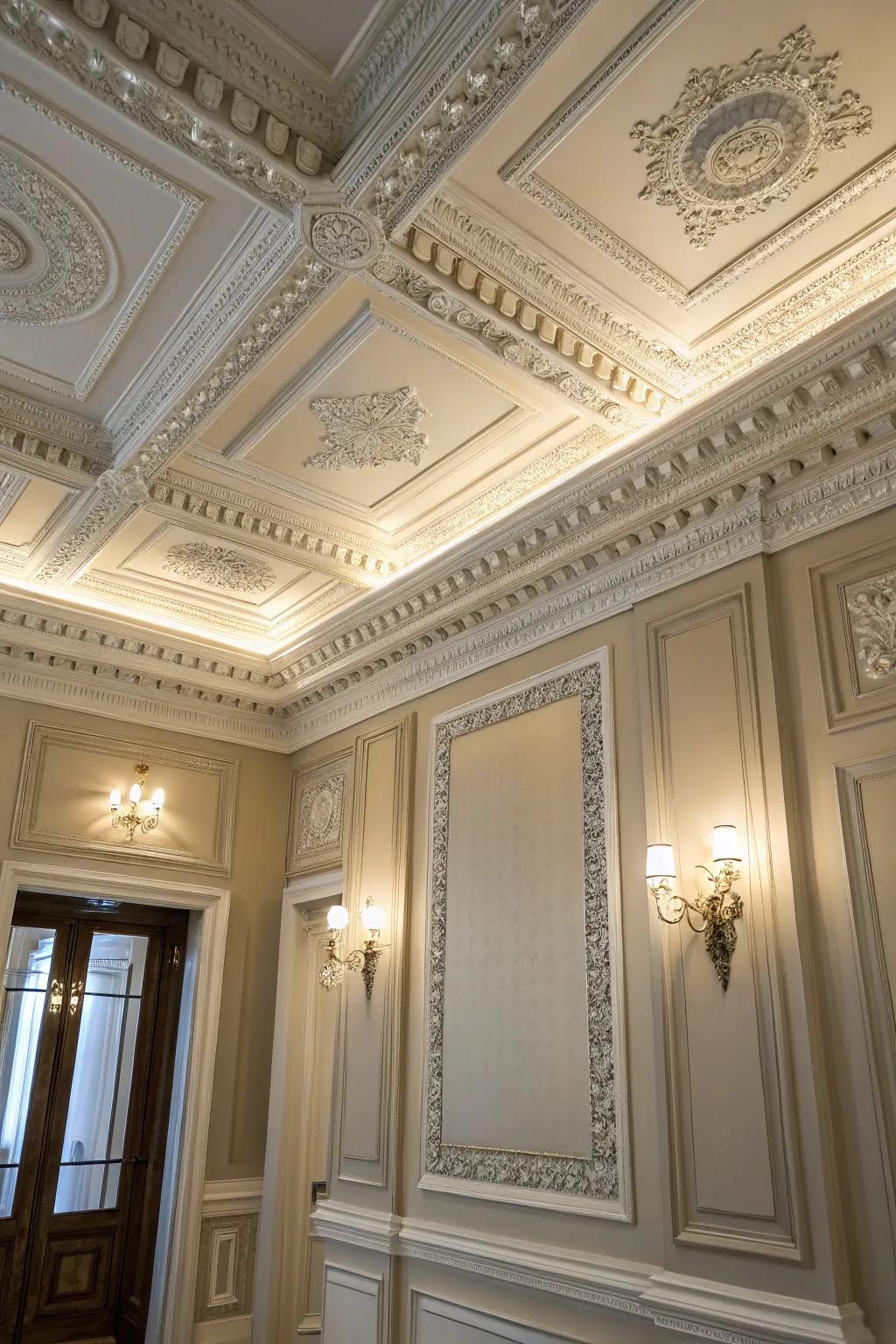 Tiered trim designs that introduce depth and texture.