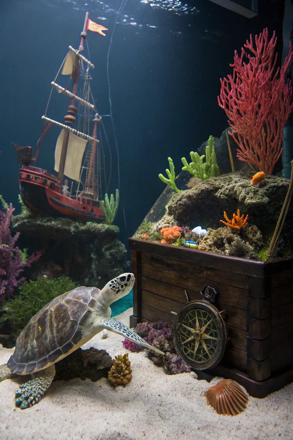 A themed enclosure infuses a distinct story and attraction to your turtle's habitat.