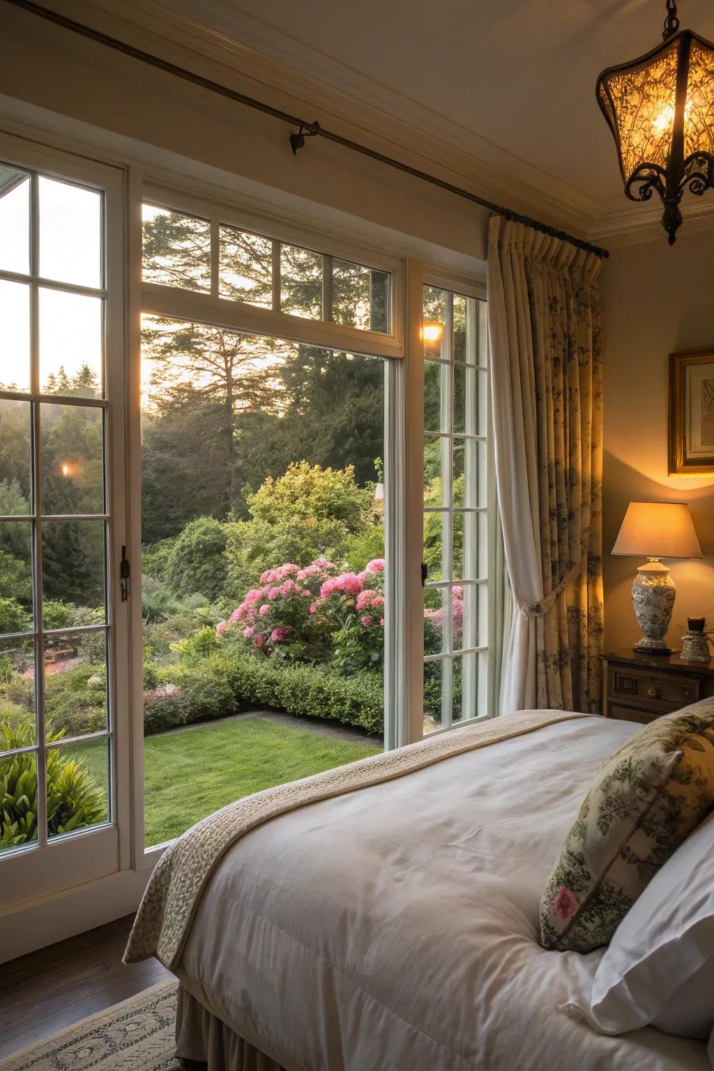 Captivating sights enhance the calm of your Tuscan-themed bedroom.