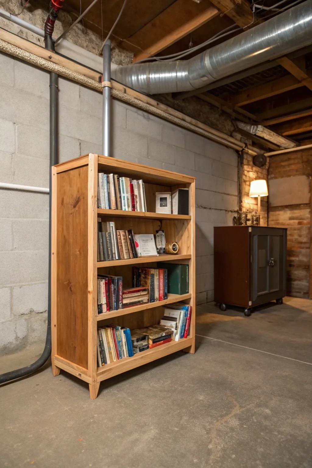 Old furniture finds new purpose as functional storage.