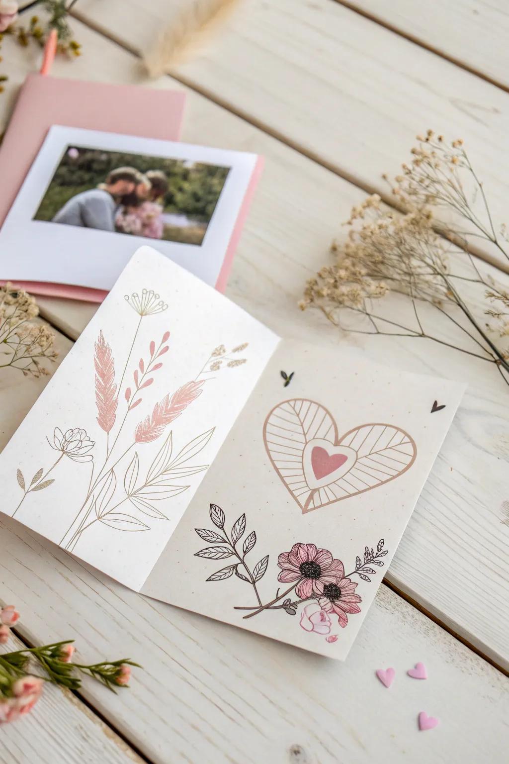 Capture affection and mementos in a beautifully crafted Valentine's stationery.