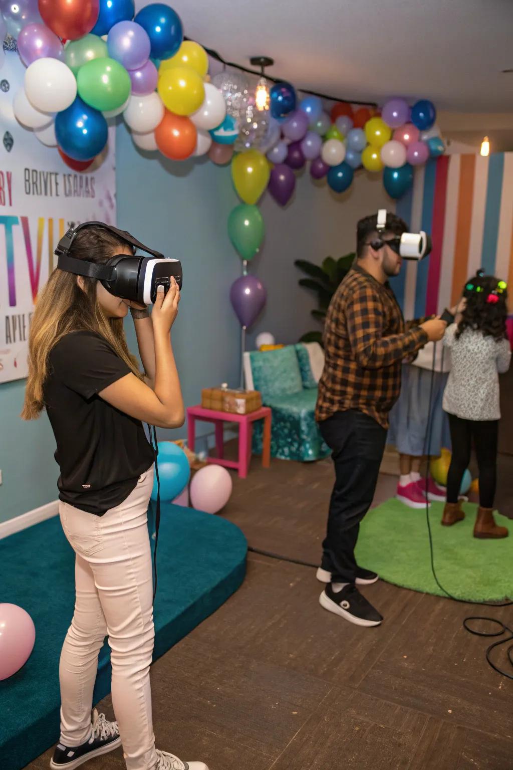 Digital reality provides a futuristic twist to the party.