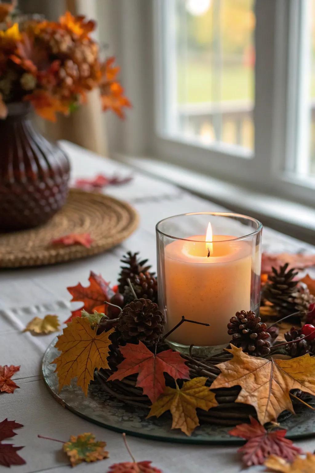 Seasonal decor keeps your votive light arrangements fresh and festive.