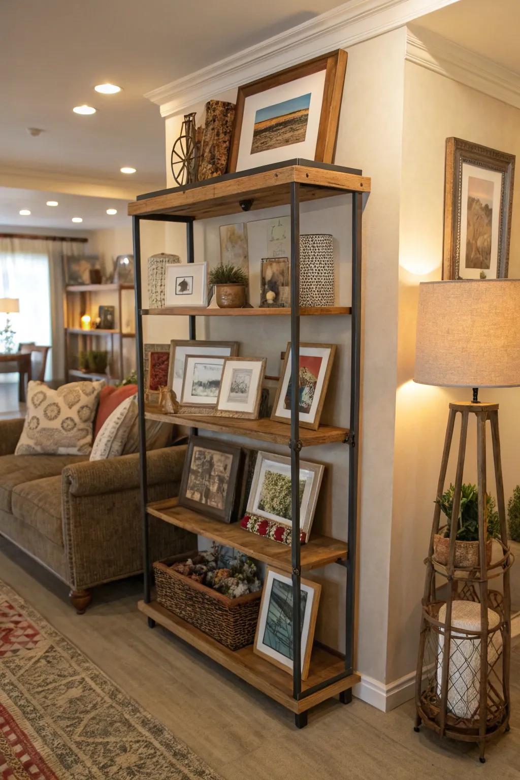 Gallery ledges for dynamic displays.