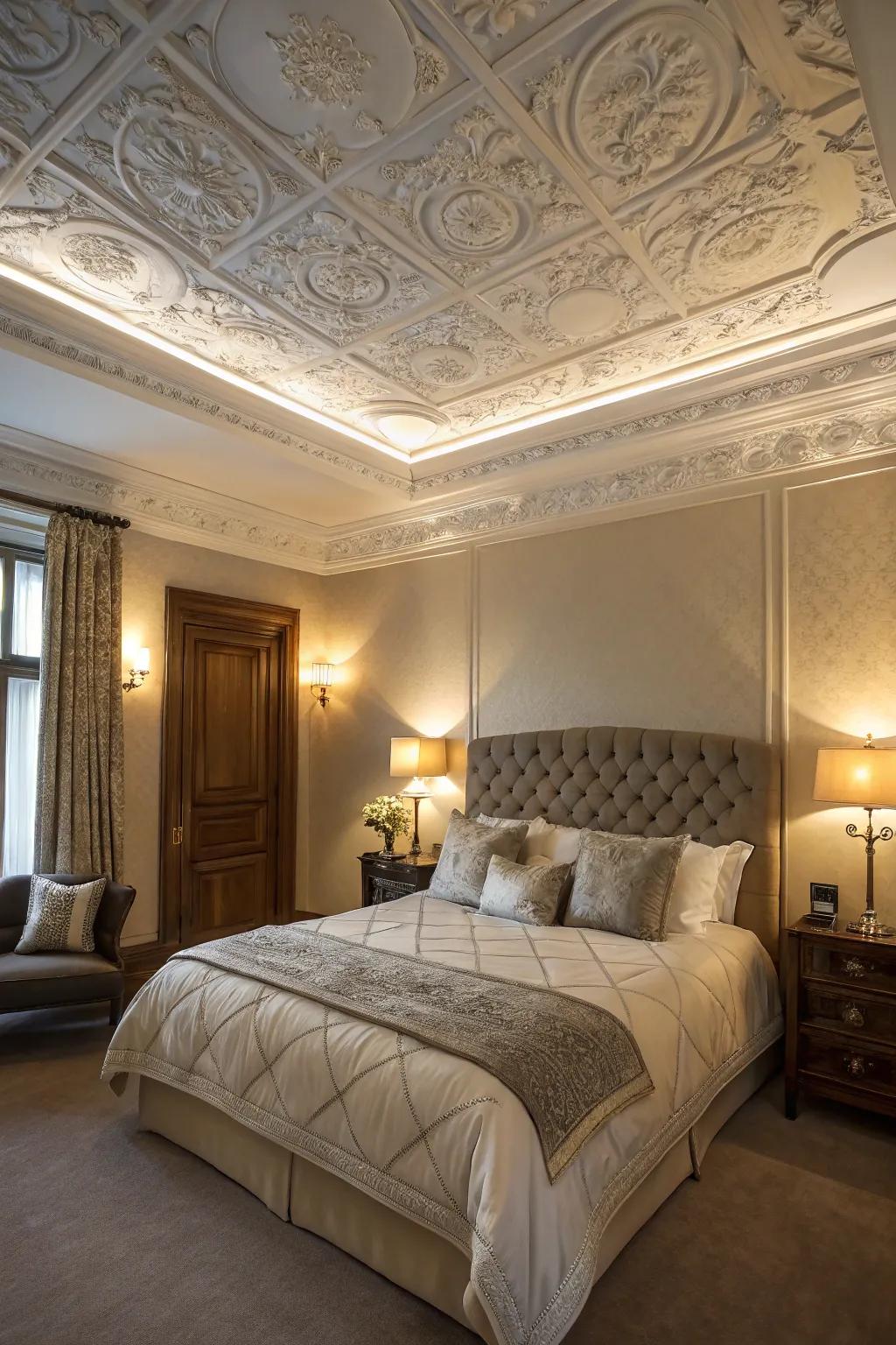 Add flair with unique ceiling accents.