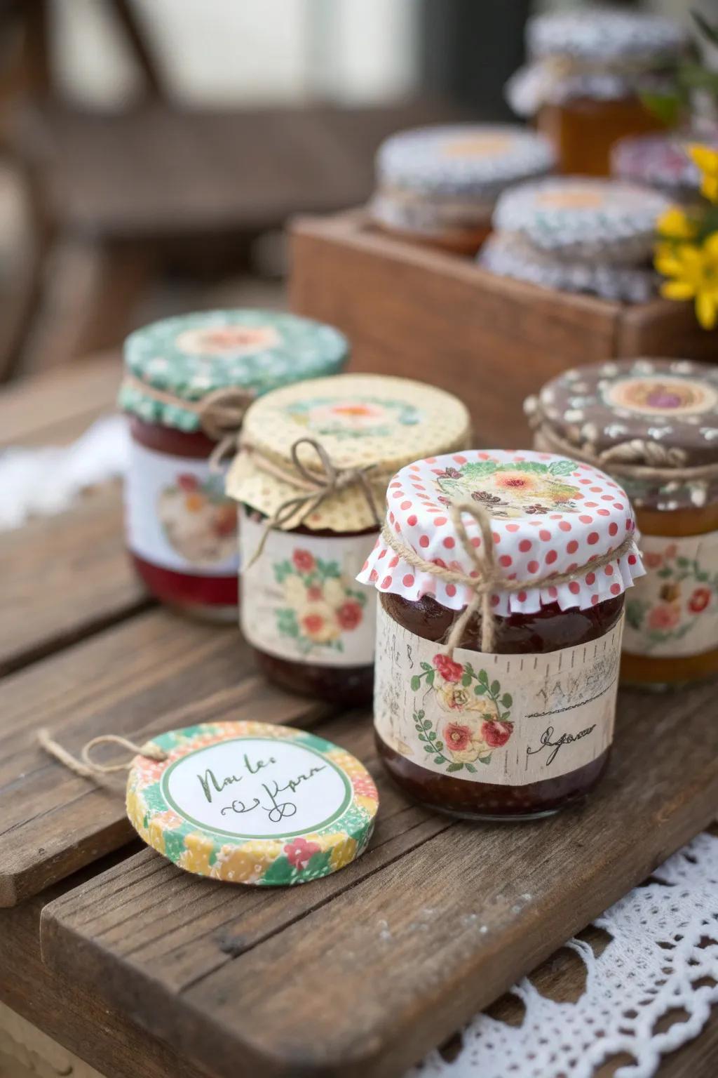 Handcrafted jam containers imparting a relish of homemade goodness