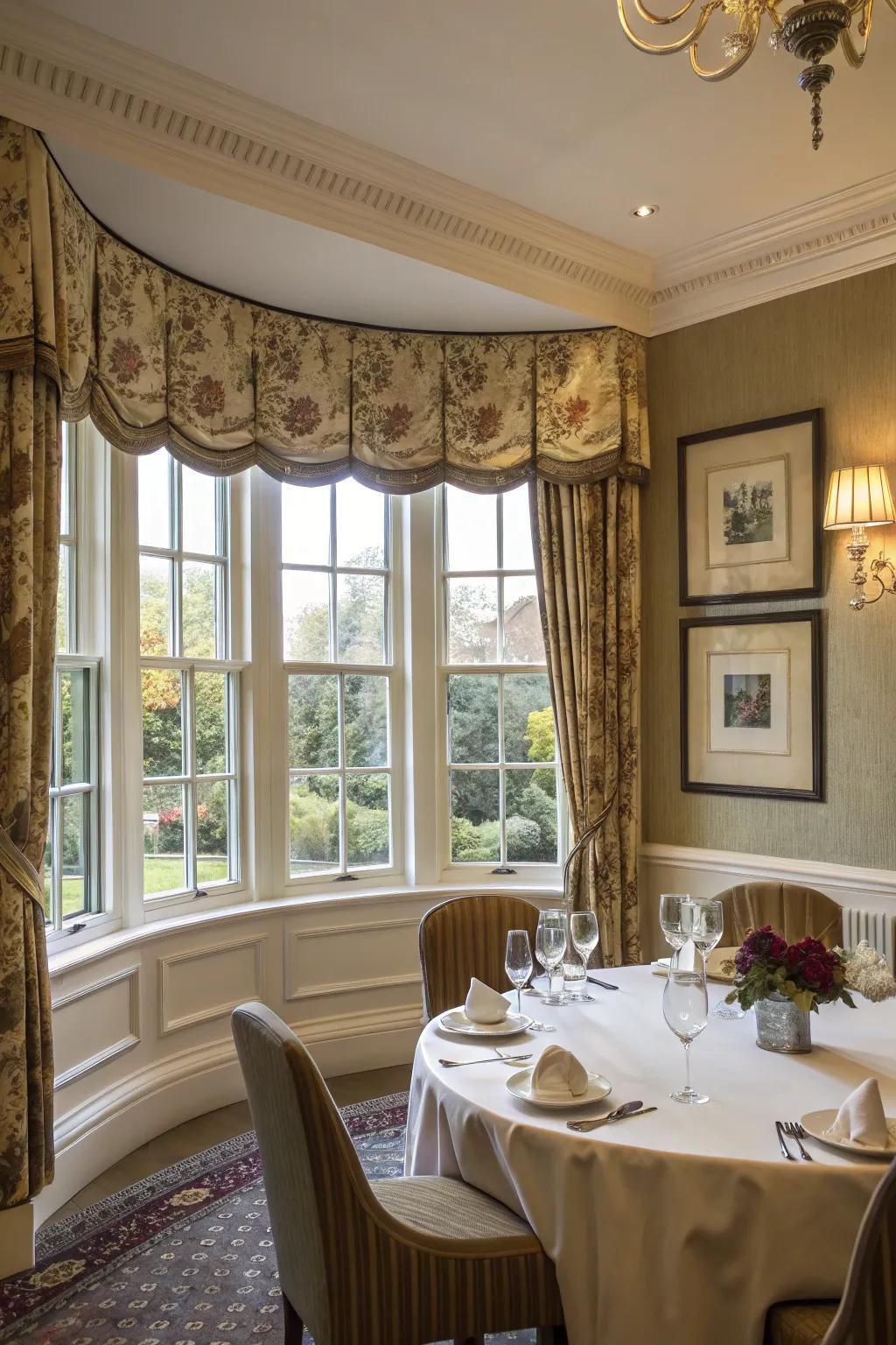 Window toppers add sophistication and detail to bay windows.