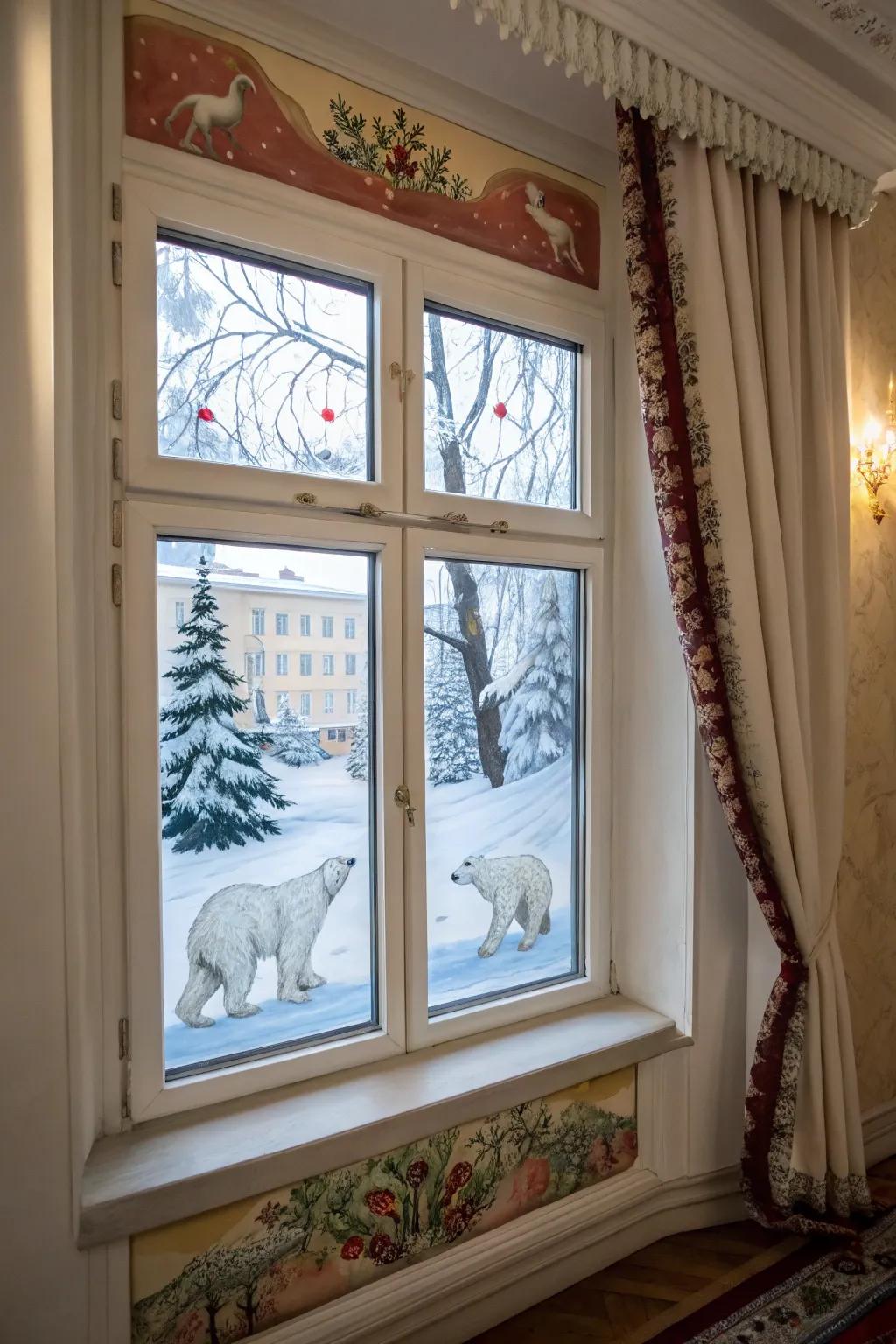 Playful polar pals bring a warm, joyful feel.