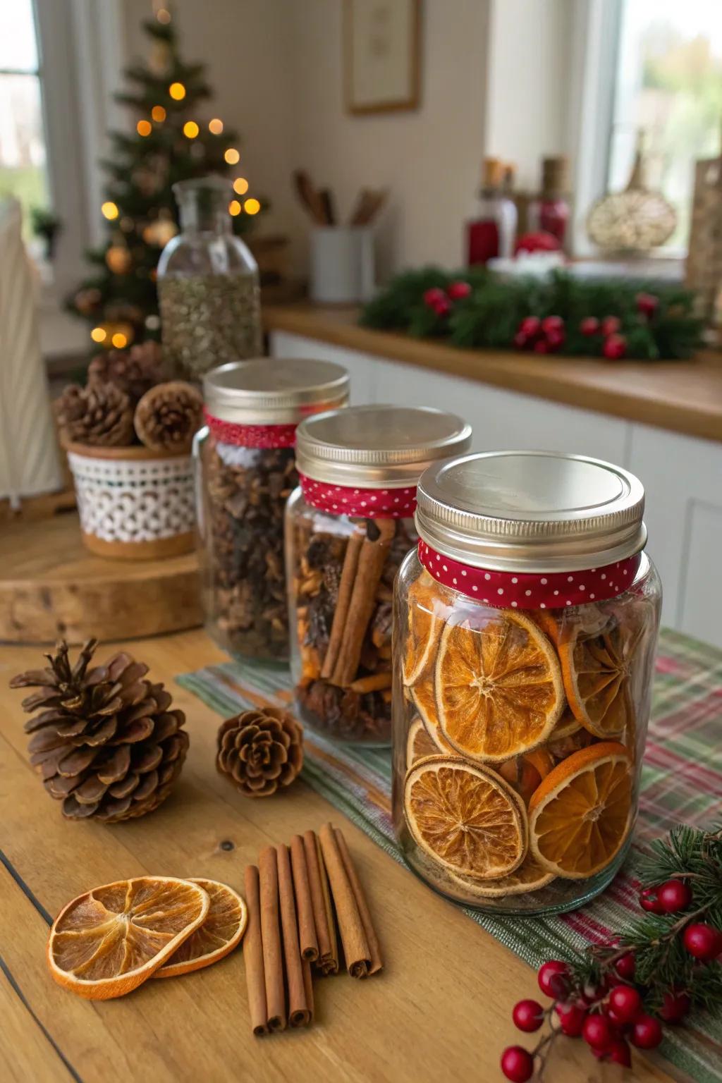 Create a welcoming ambiance with handmade scented mix.