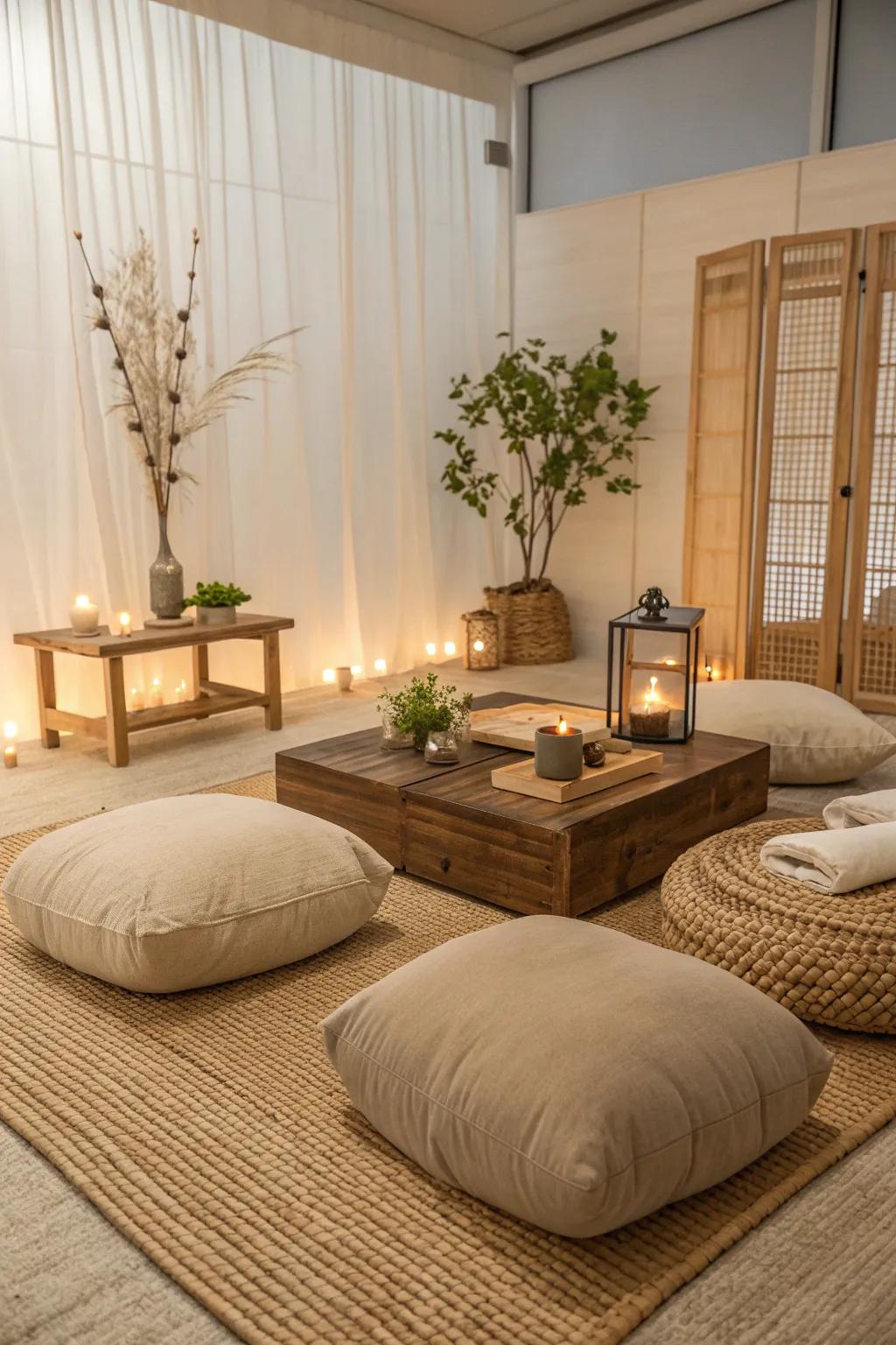 Sink into comfort using welcoming floor seating solutions 🌟 #FloorSeating #RelaxedLiving