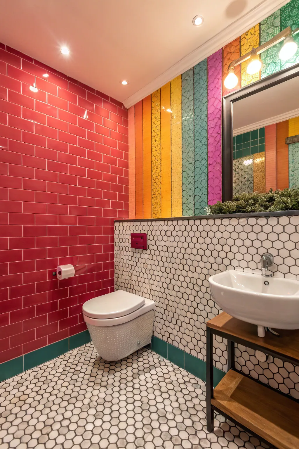 Stylish Bathrooms Featuring Penny Tile