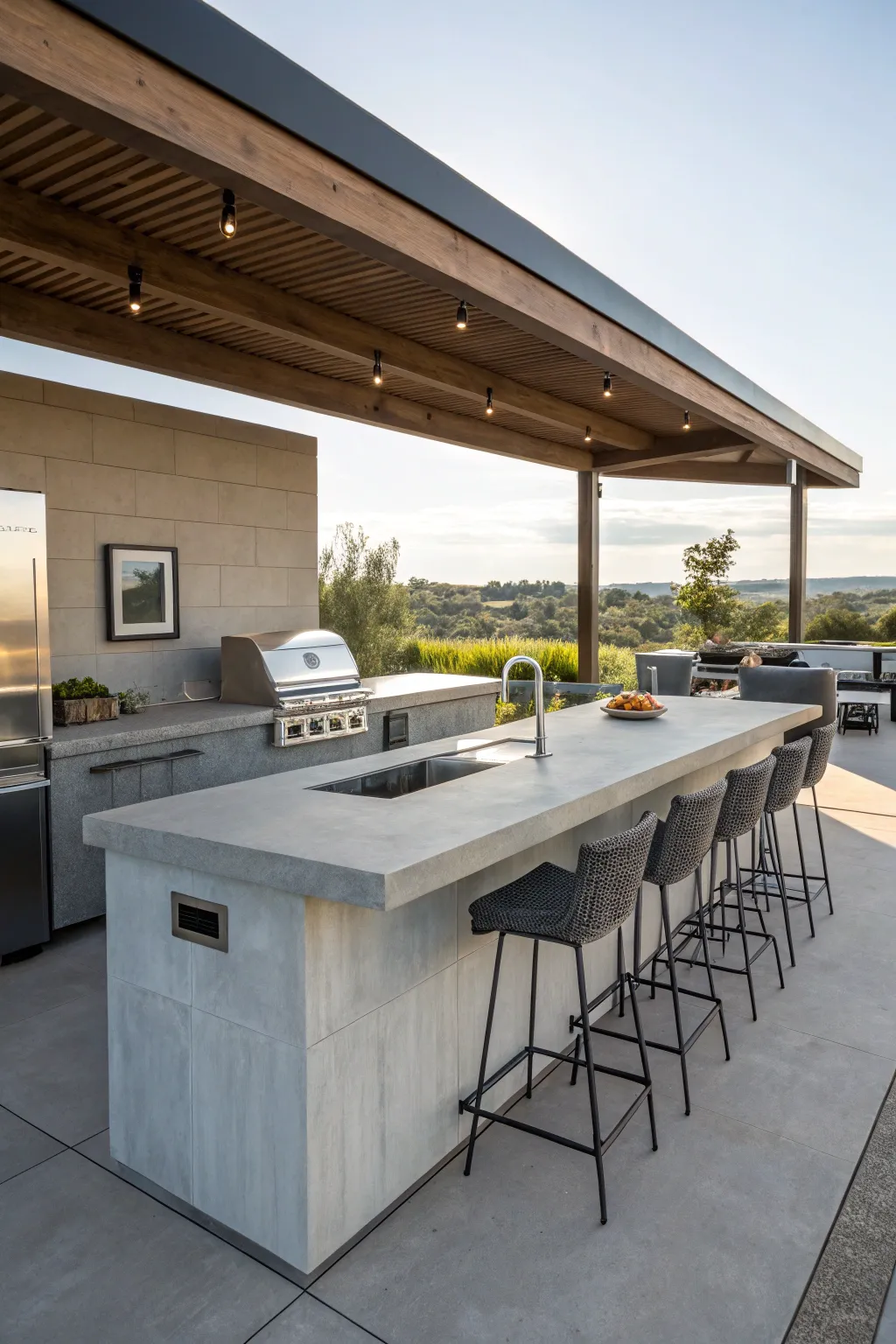 Sleek and Modern Outdoor Kitchen Inspirations