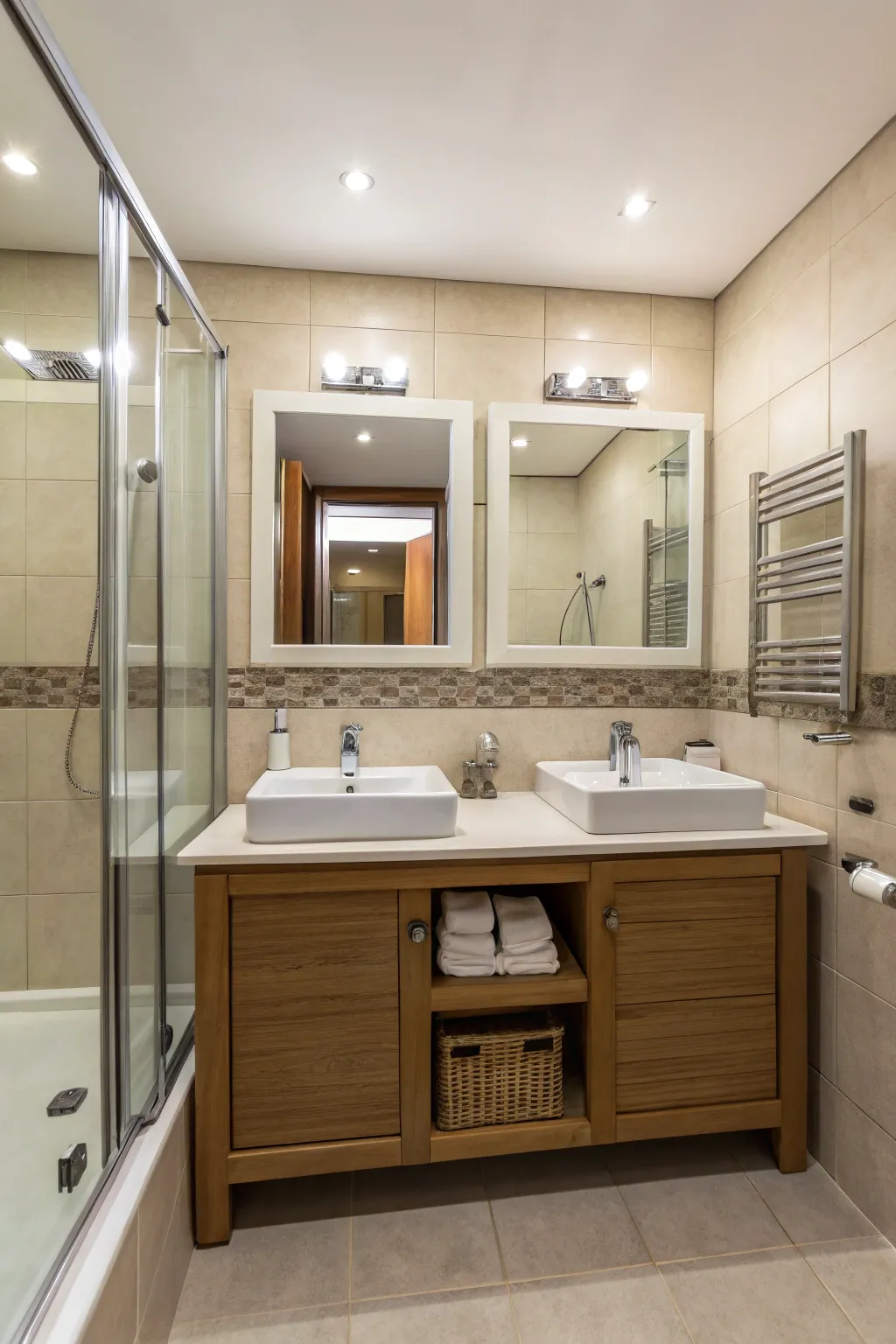 Space-Saving Double Vanities for Petite Bathrooms