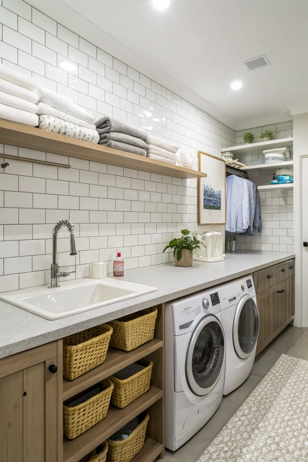 Fresh and Functional Laundry Sink Design Ideas