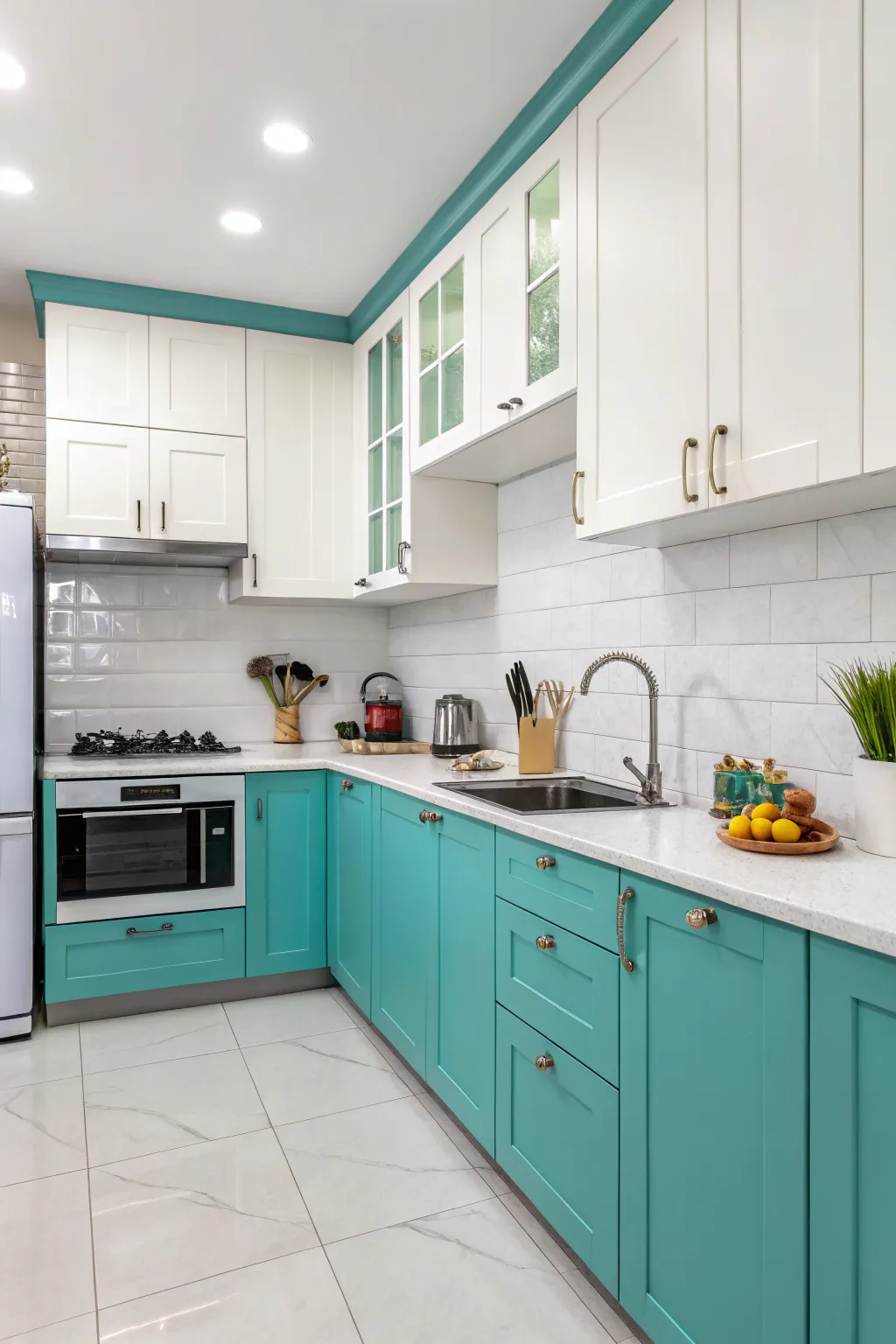 How to Brighten Your Kitchen with Turquoise Cabinets