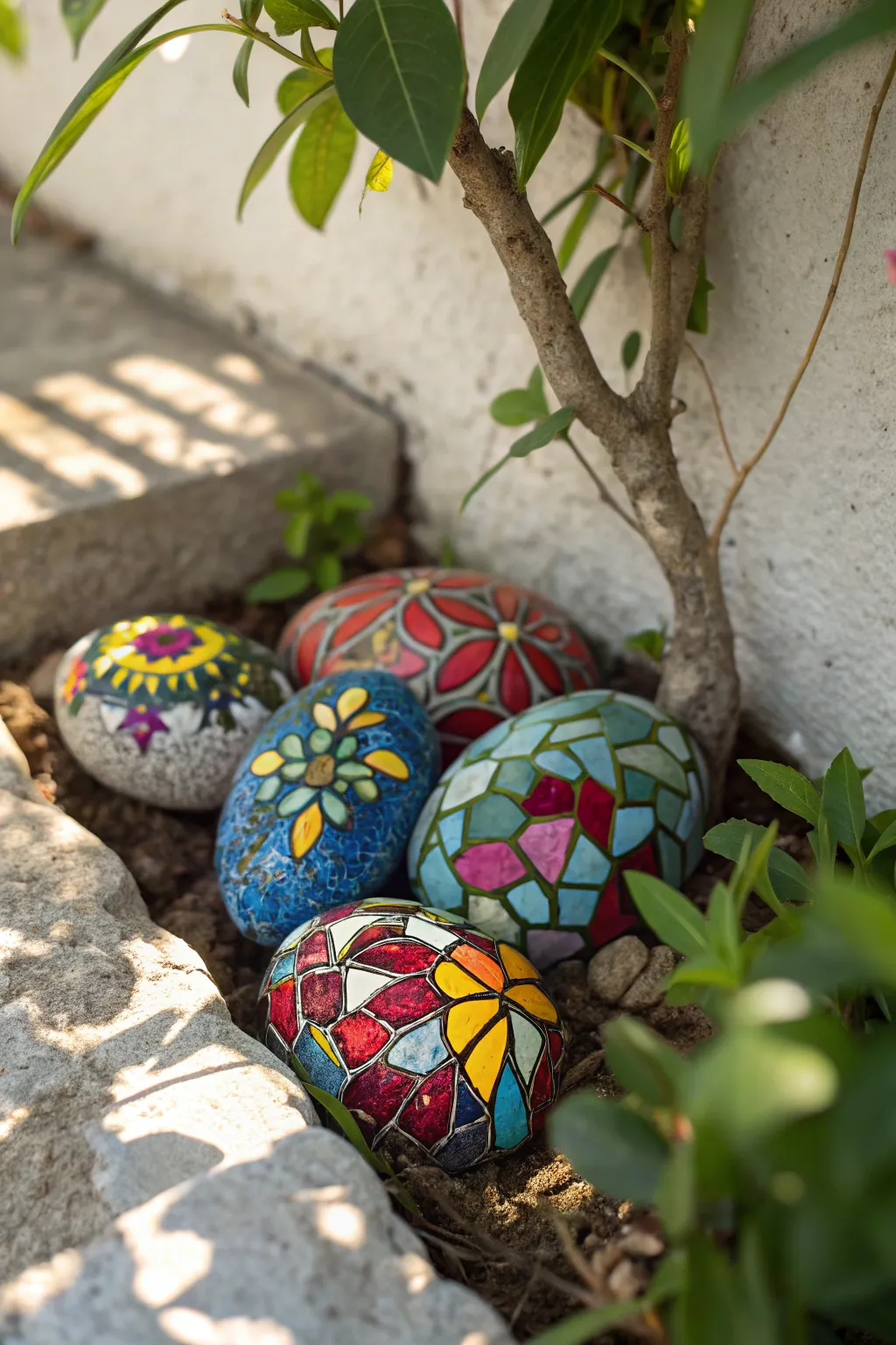 Imaginative Painted Rock Garden Designs