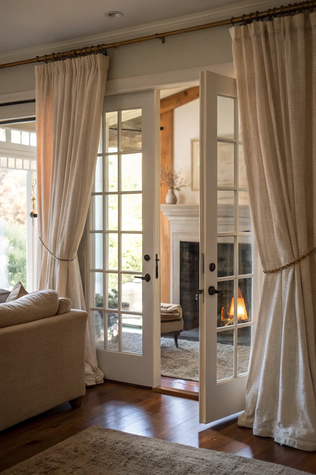 Modern Looks for French Door Curtains