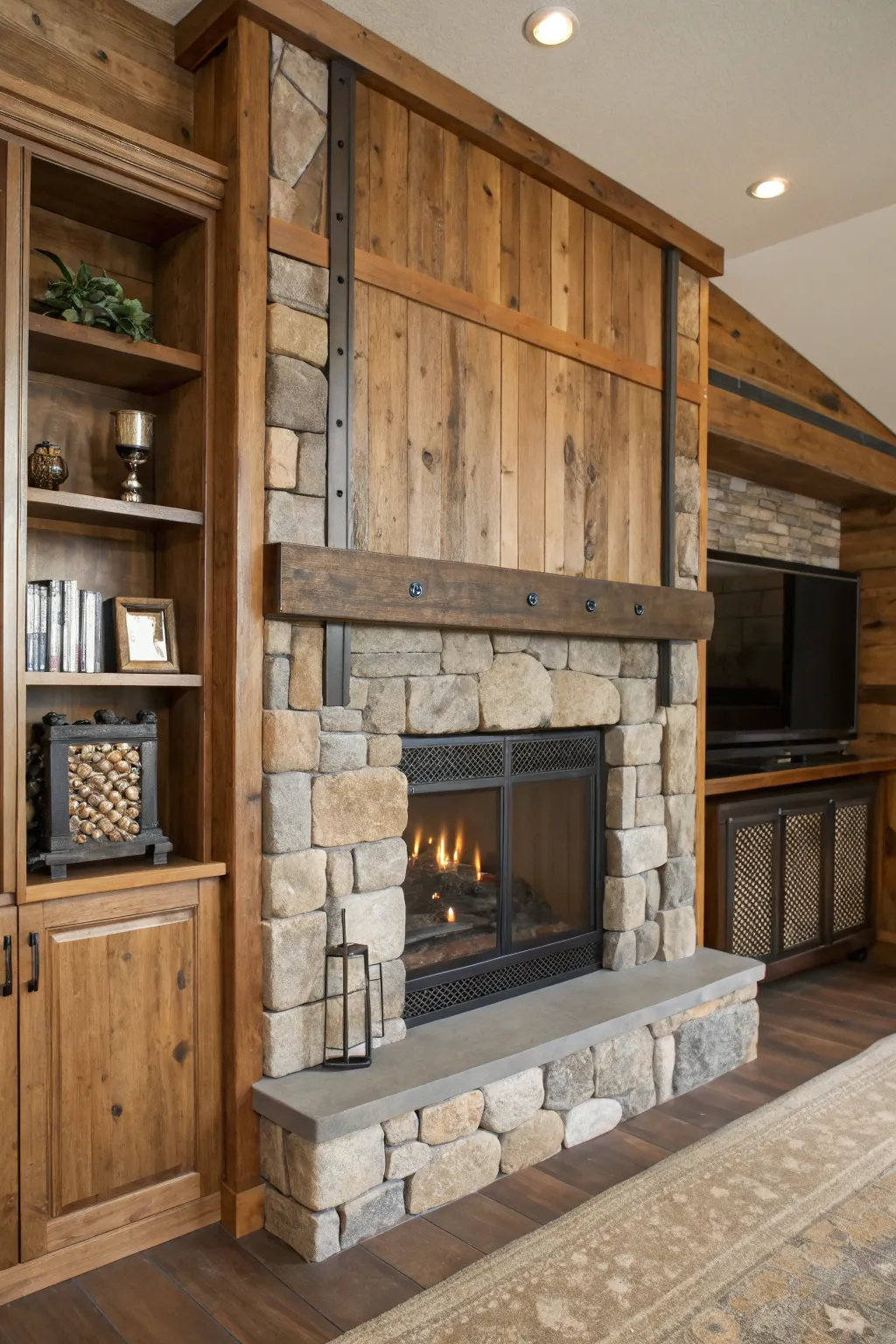 Unique Built-In Features Around Fireplaces